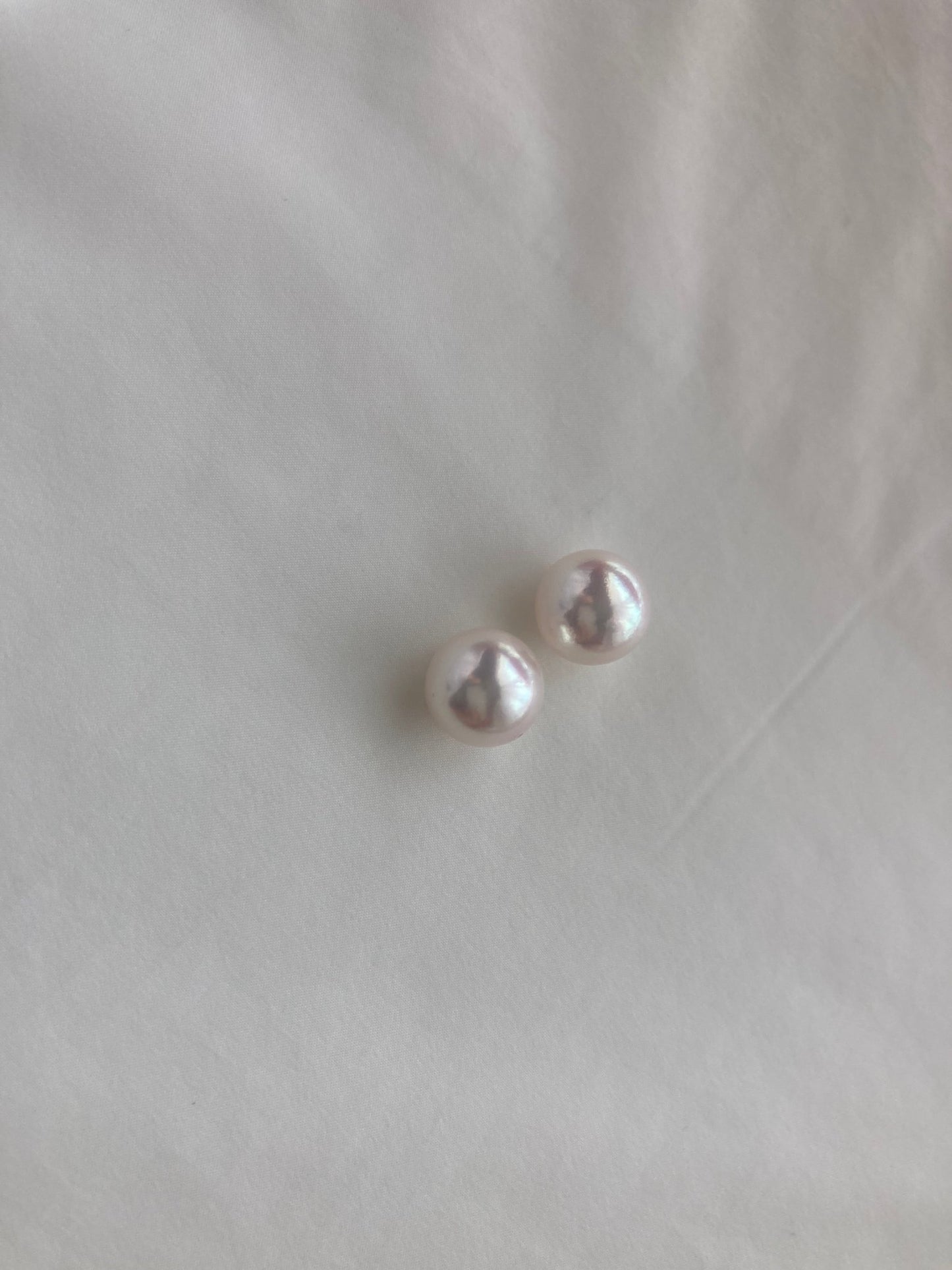 Clip Earrings Available | Rare Large 9mm Akoya Pearl Stud Earrings - KOKOPEARLJEWELRY - 4
