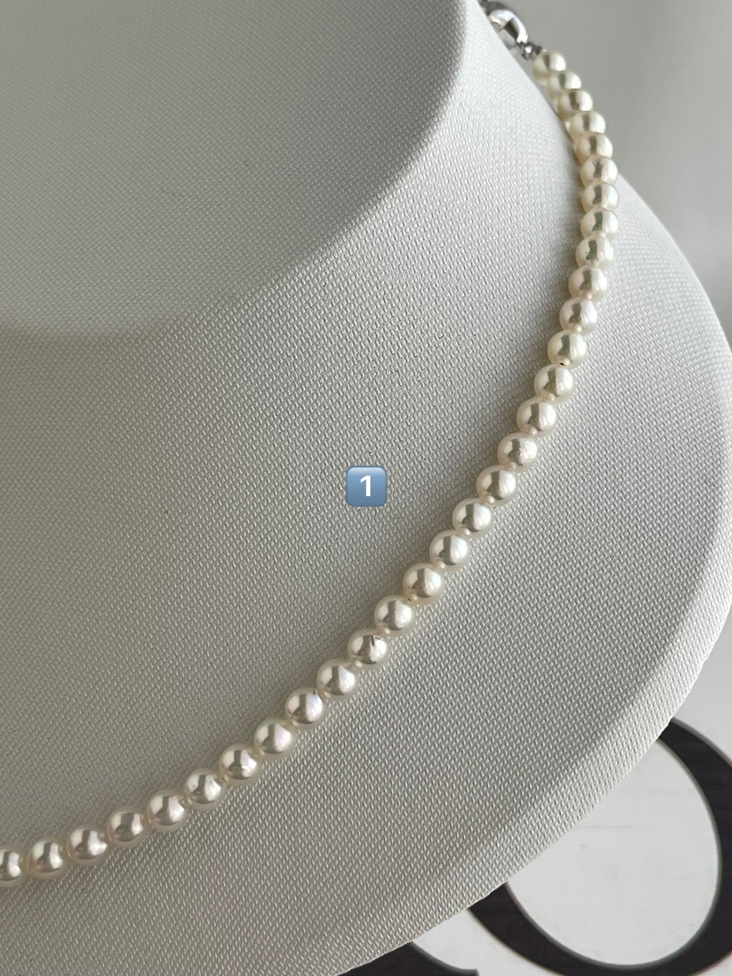 Limited Stock | Mirror Like Luster 4.5mm Semi Round Akoya Pearl Strand Necklace