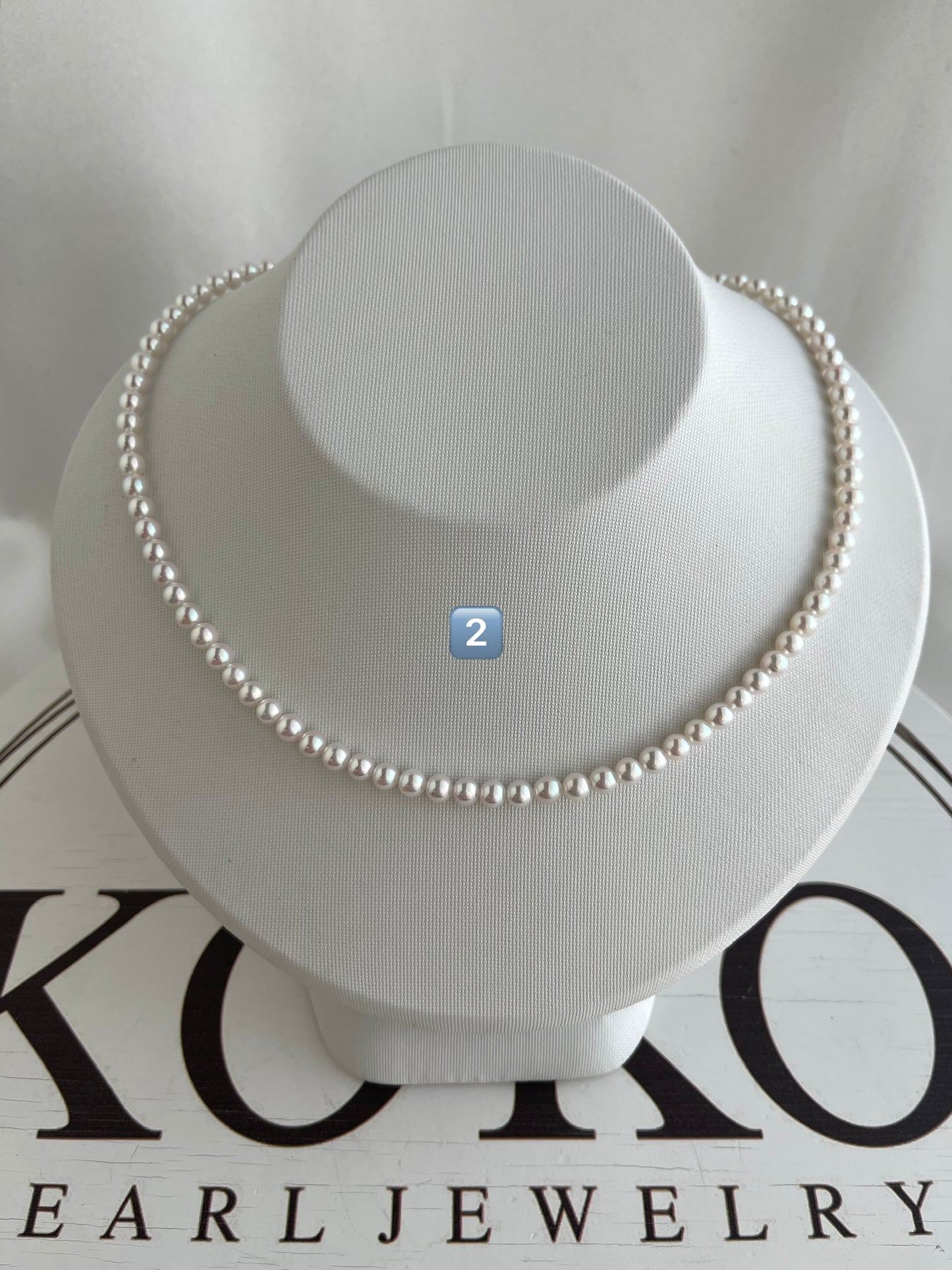 Limited Stock | Mirror Like Luster 4.5mm Semi Round Akoya Pearl Strand Necklace