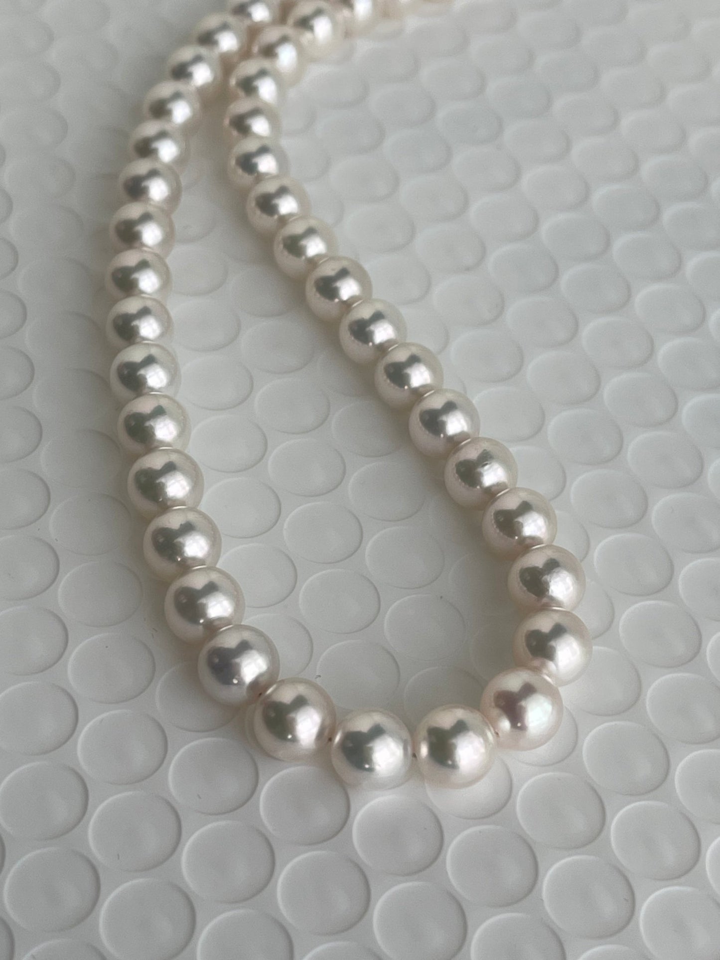 Only One in Stock | High Luster 7.5 - 8.5mm Akoya Pearl Strand Necklace - KOKOPEARLJEWELRY - 12