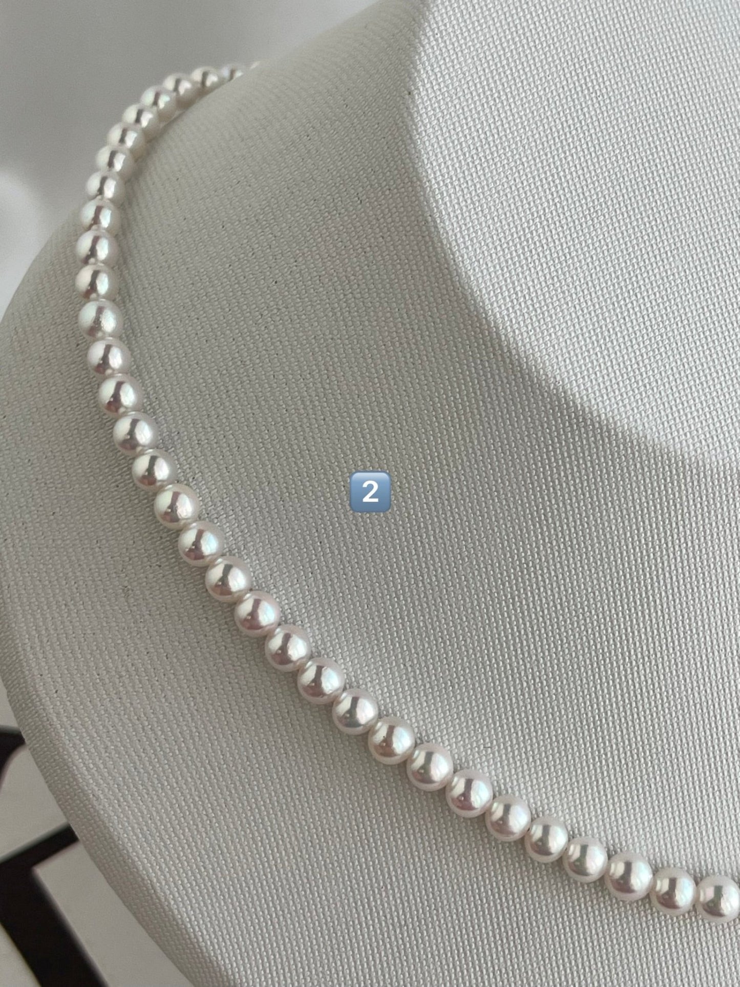 Limited Stock | Mirror Like Luster 4.5mm Semi Round Akoya Pearl Strand Necklace - KOKOPEARLJEWELRY - 11