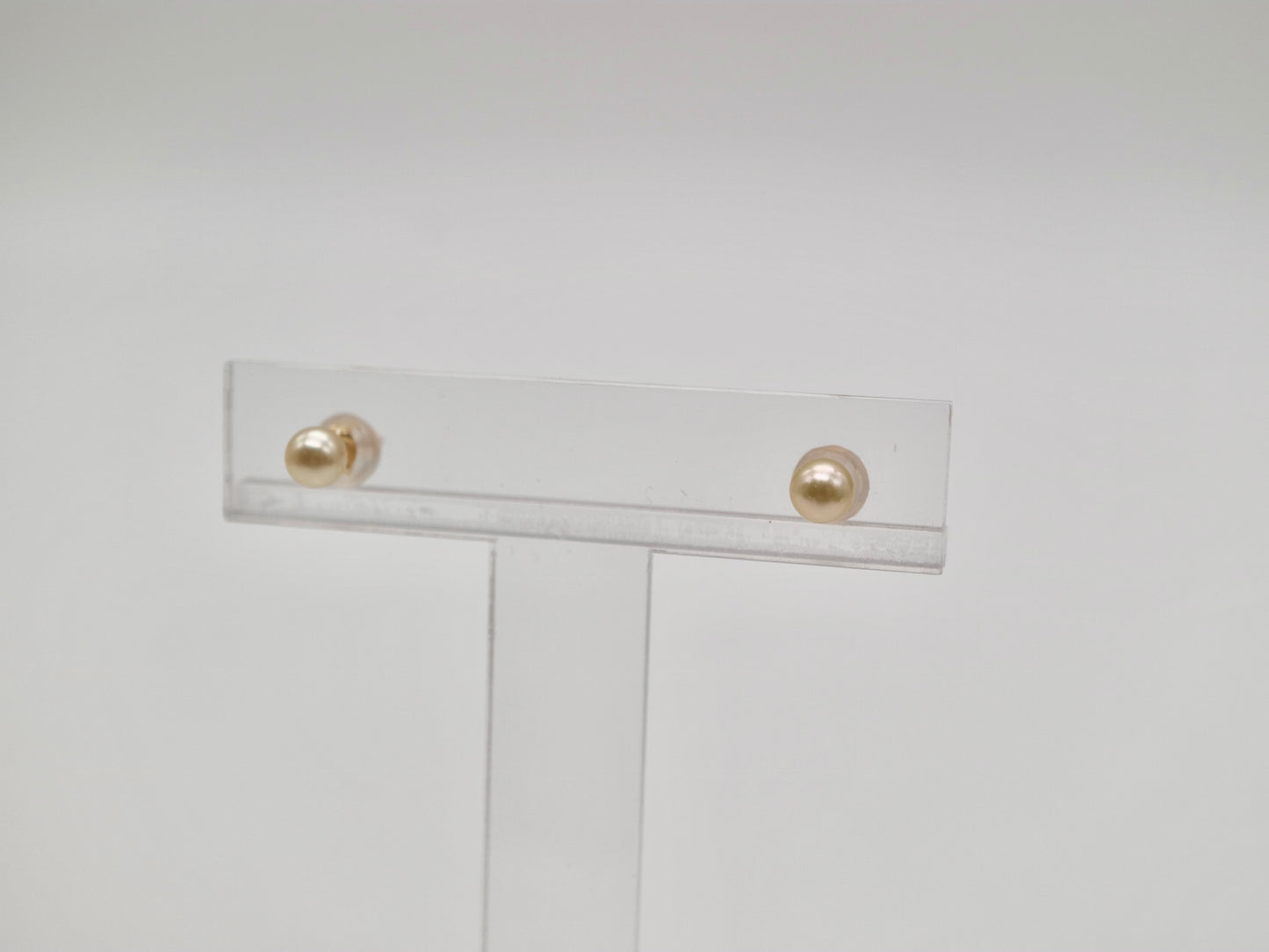 2Way 着用 ダブルカラー アコヤ真珠 ドロップ イヤリング 18K イエローゴールド