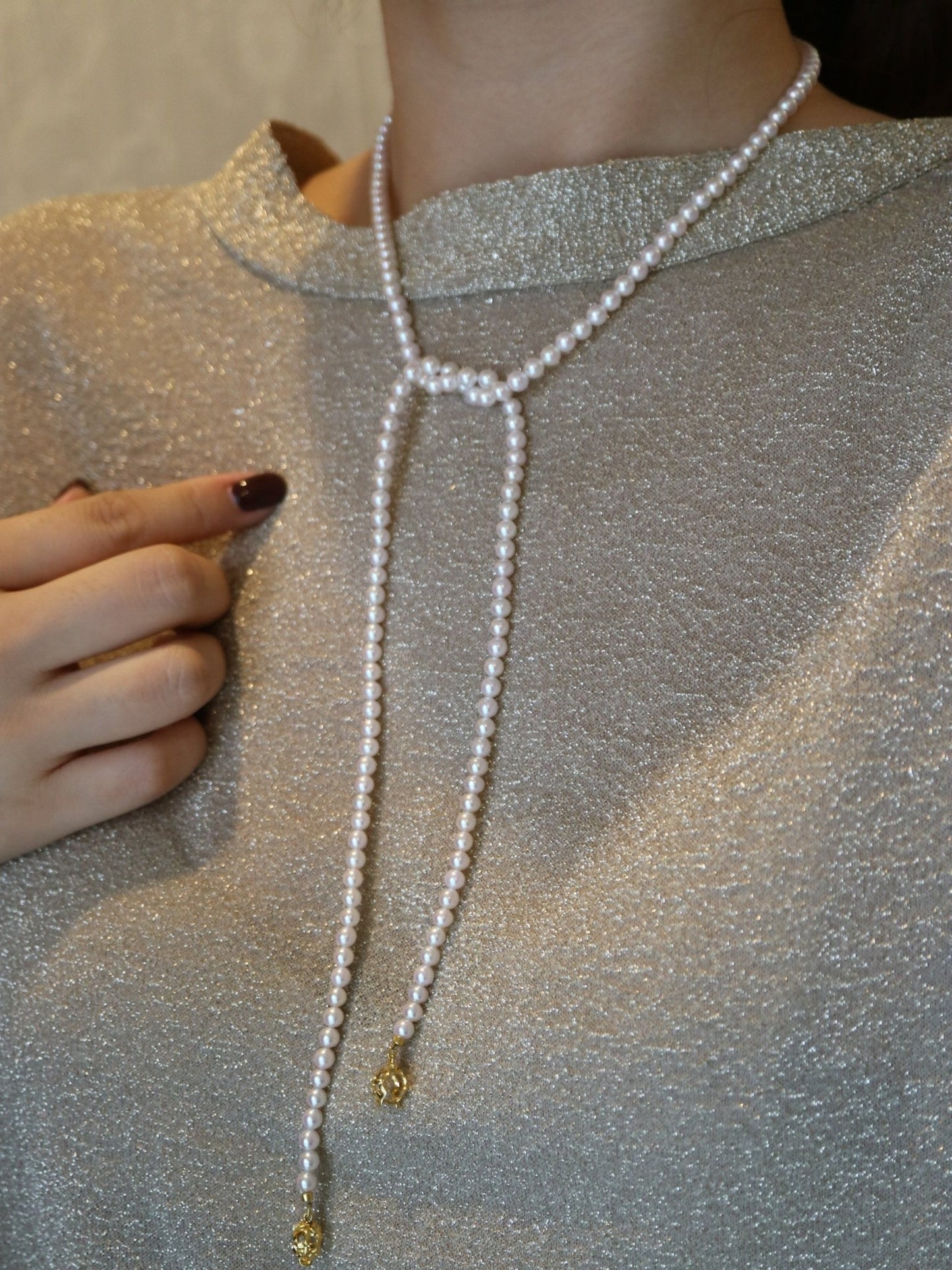 80cm 4.5mm Akoya Pearl Strand Necklace - KOKOPEARLJEWELRY - 4