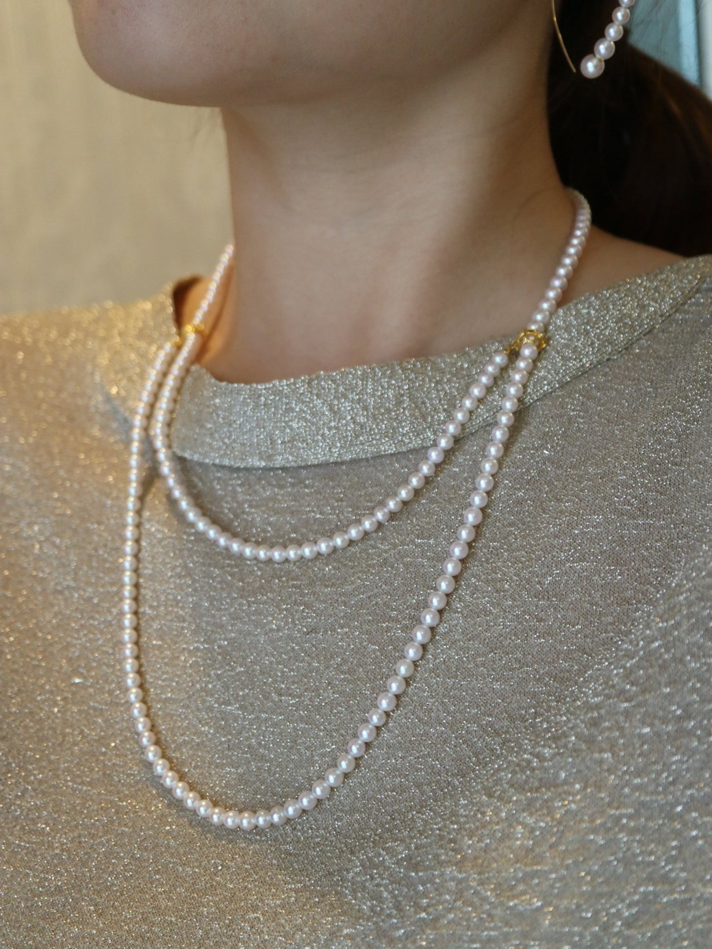 80cm 4.5mm Akoya Pearl Strand Necklace - KOKOPEARLJEWELRY - 1