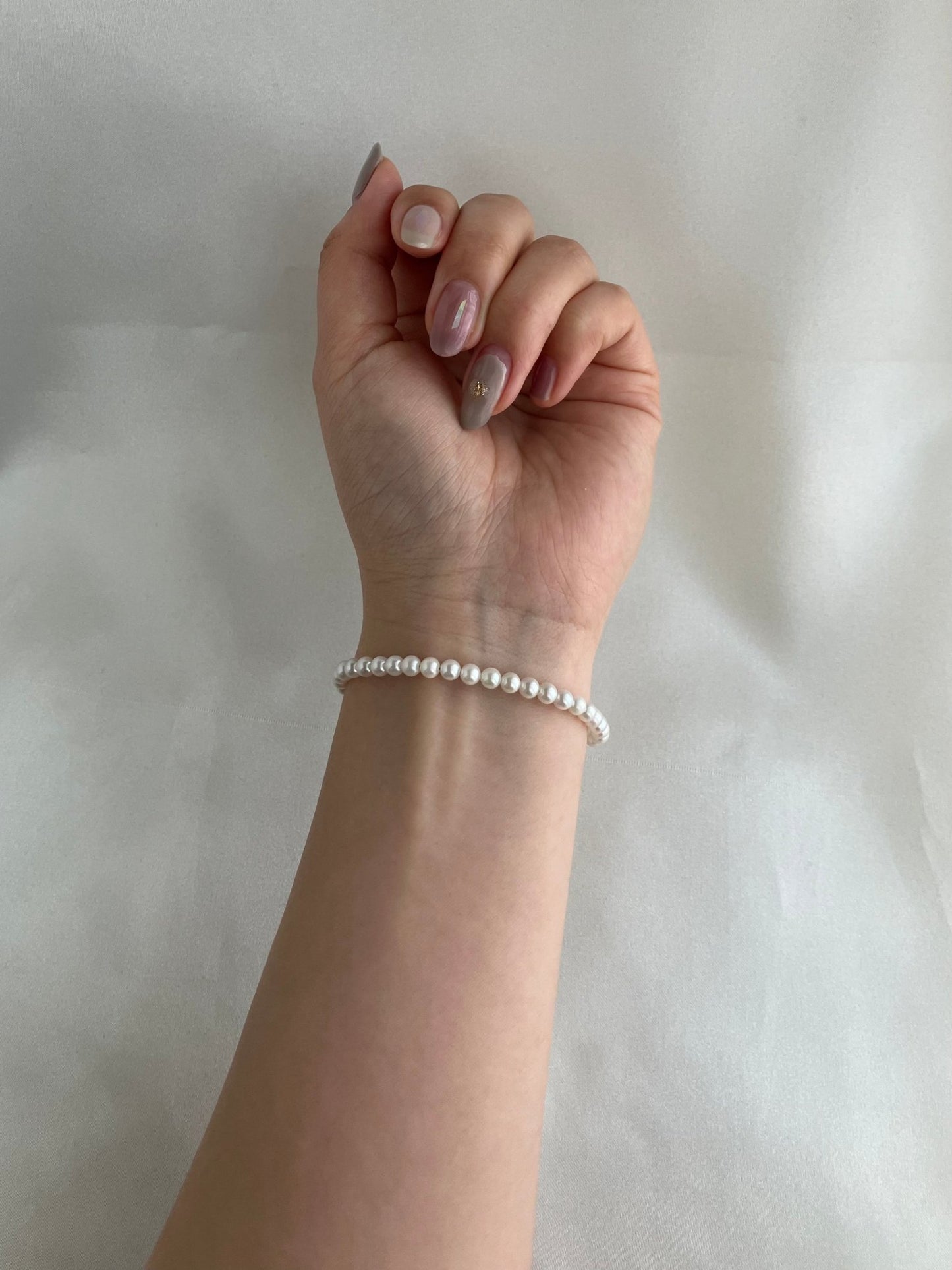 4mm White Akoya Pearl Beaded Bracelet - KOKOPEARLJEWELRY - 7