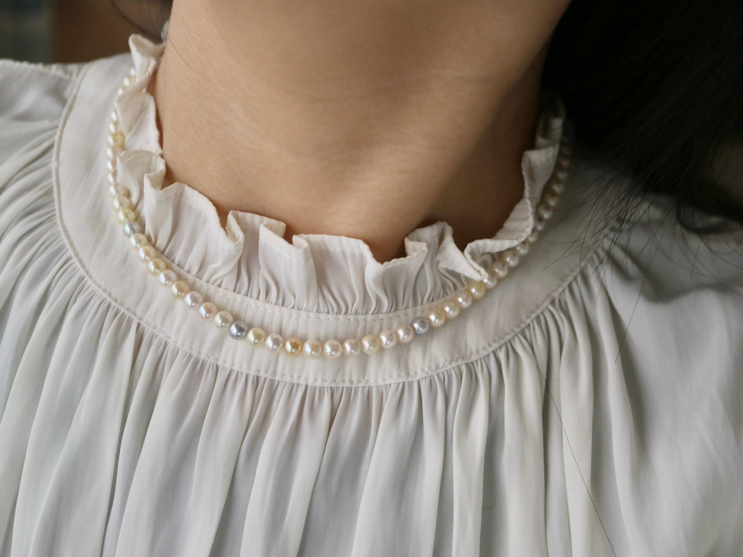 Rainbow Color 4.5mm Akoya Pearl Strand Necklace - KOKOPEARLJEWELRY - 7