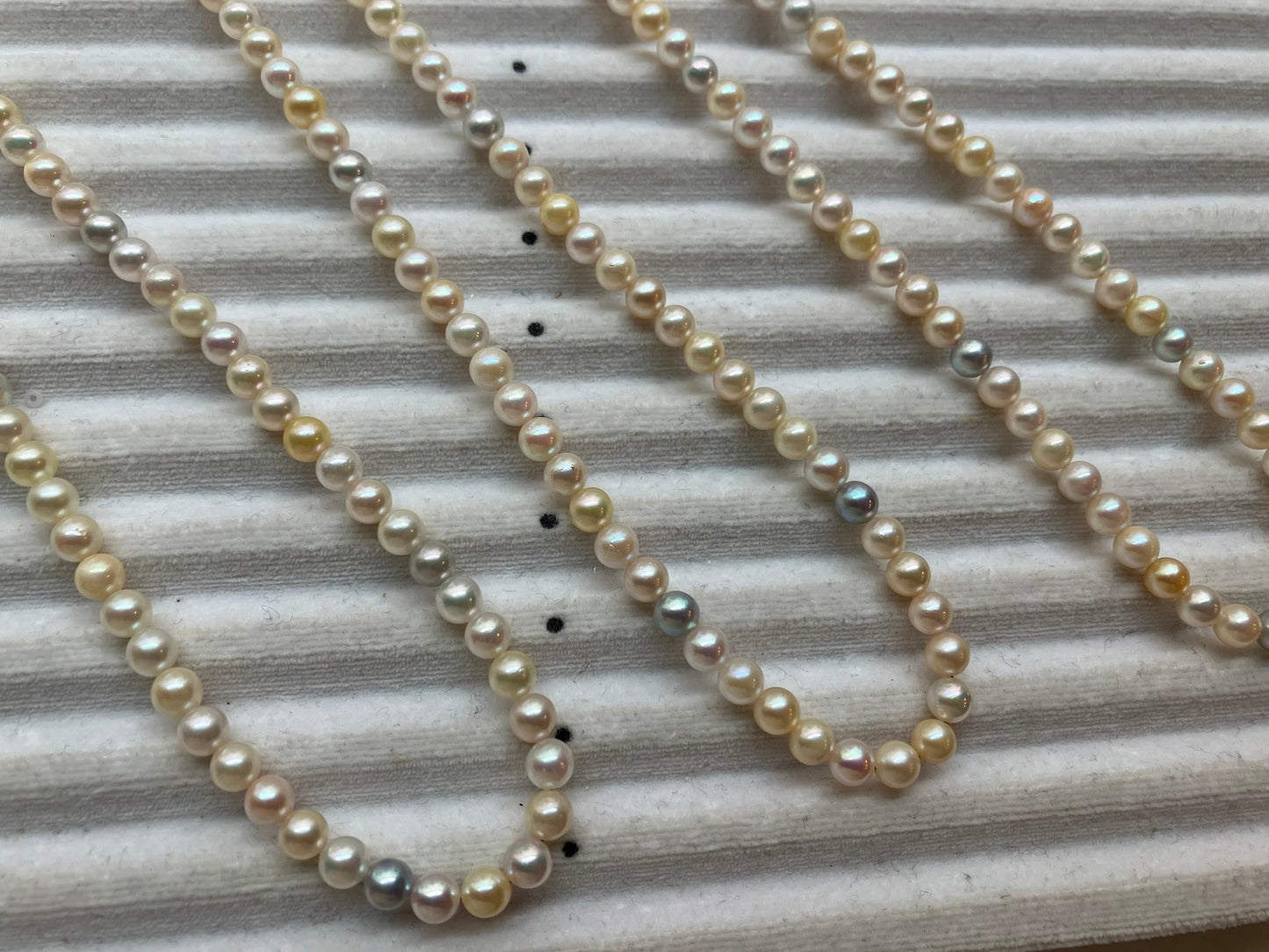 Rainbow Color 4.5mm Akoya Pearl Strand Necklace - KOKOPEARLJEWELRY - 9