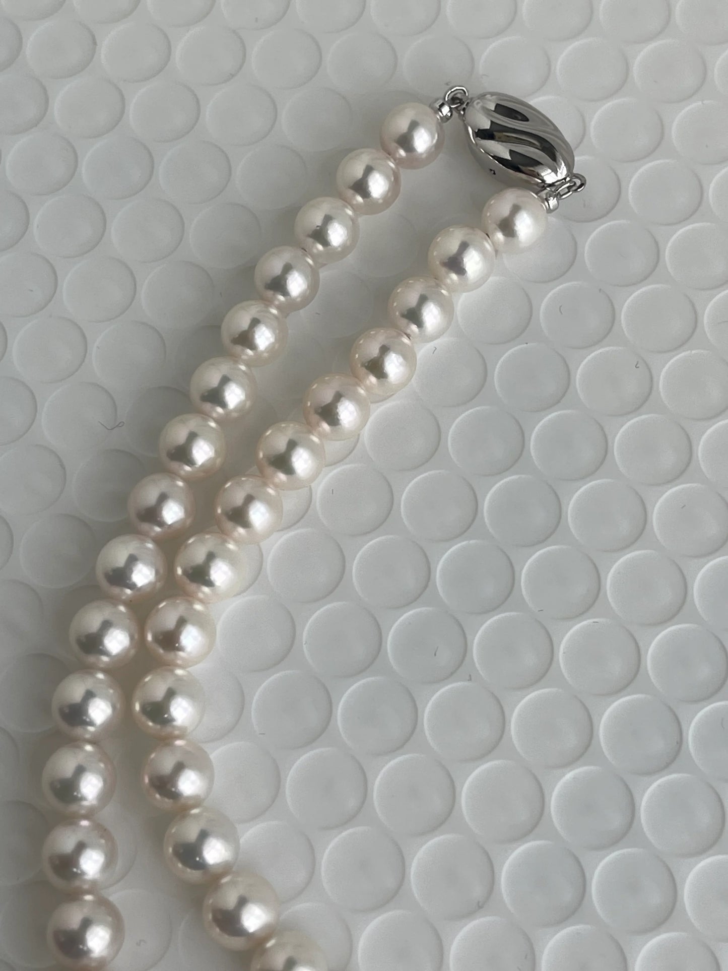 Only One in Stock | High Luster 7.5 - 8.5mm Akoya Pearl Strand Necklace - KOKOPEARLJEWELRY - 13