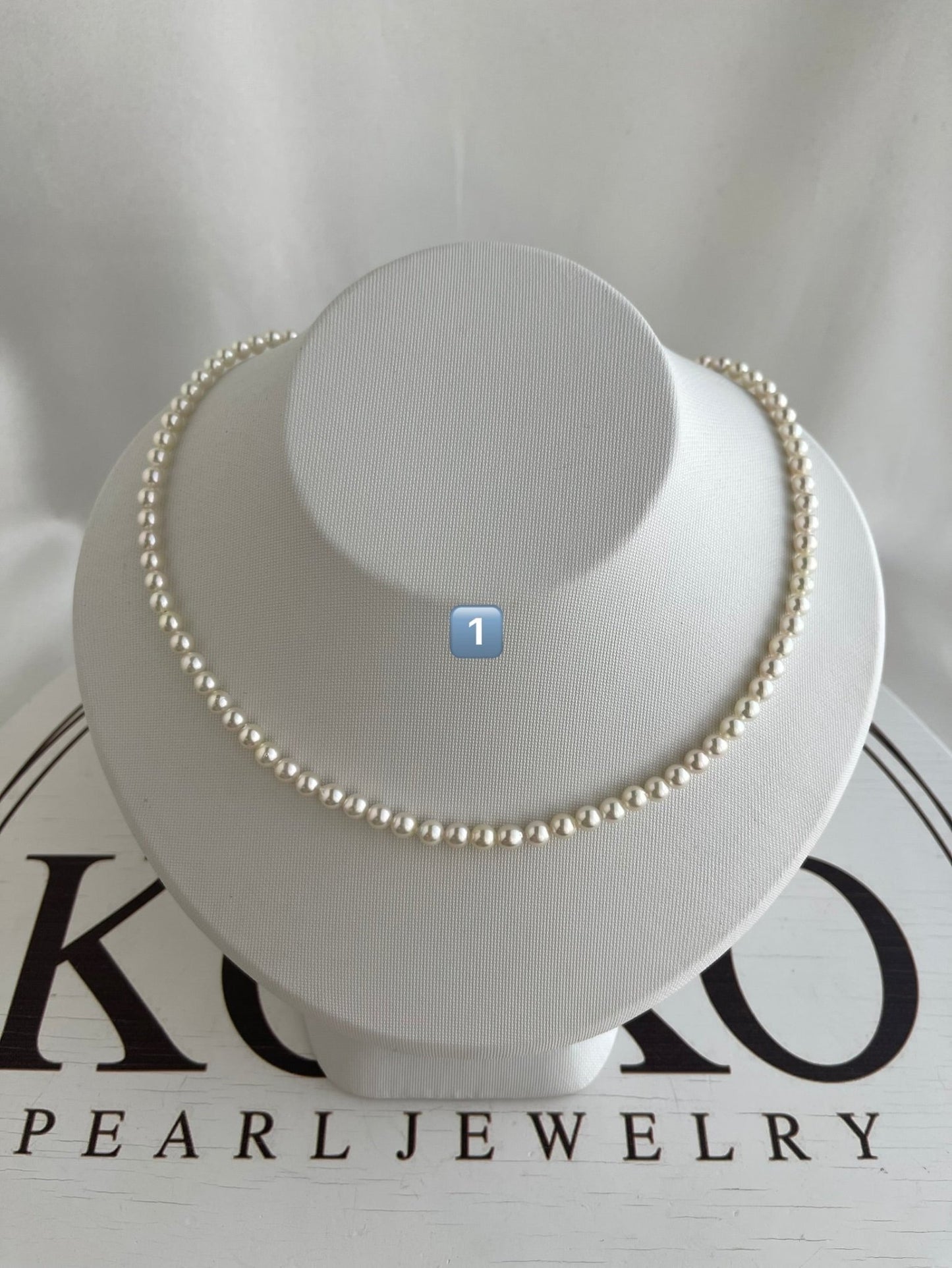 Limited Stock | Mirror Like Luster 4.5mm Semi Round Akoya Pearl Strand Necklace - KOKOPEARLJEWELRY - 6