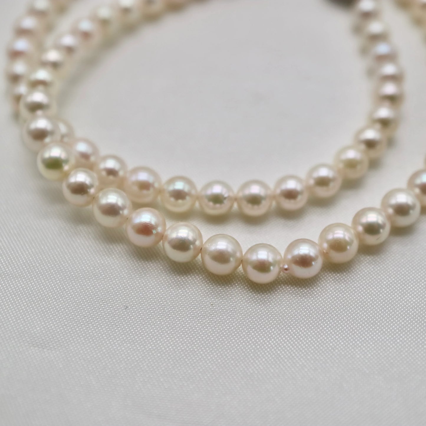 Only One Available | 37cm 4.5mm Creamy White Akoya Pearl Strand Necklace - KOKO PEARL JEWELRY - 8
