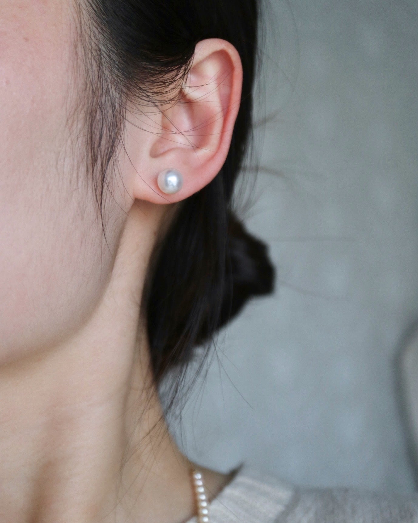 8mm Akoya Pearl Stud Earrings 18K Yellow Gold - KOKOPEARLJEWELRY - 1