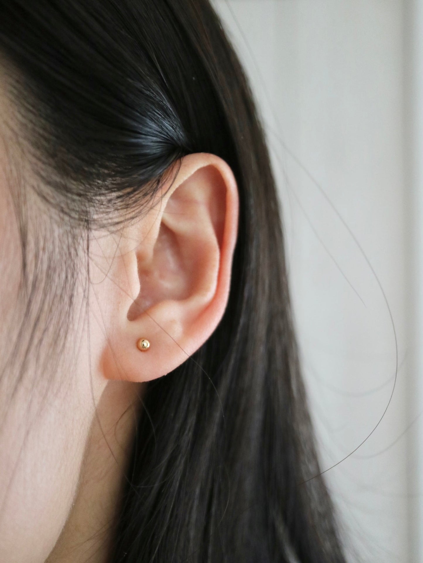 2Way Wearing 6.5mm Akoya Pearl 18K Gold Bead Stud Earrings - KOKOPEARLJEWELRY - 2