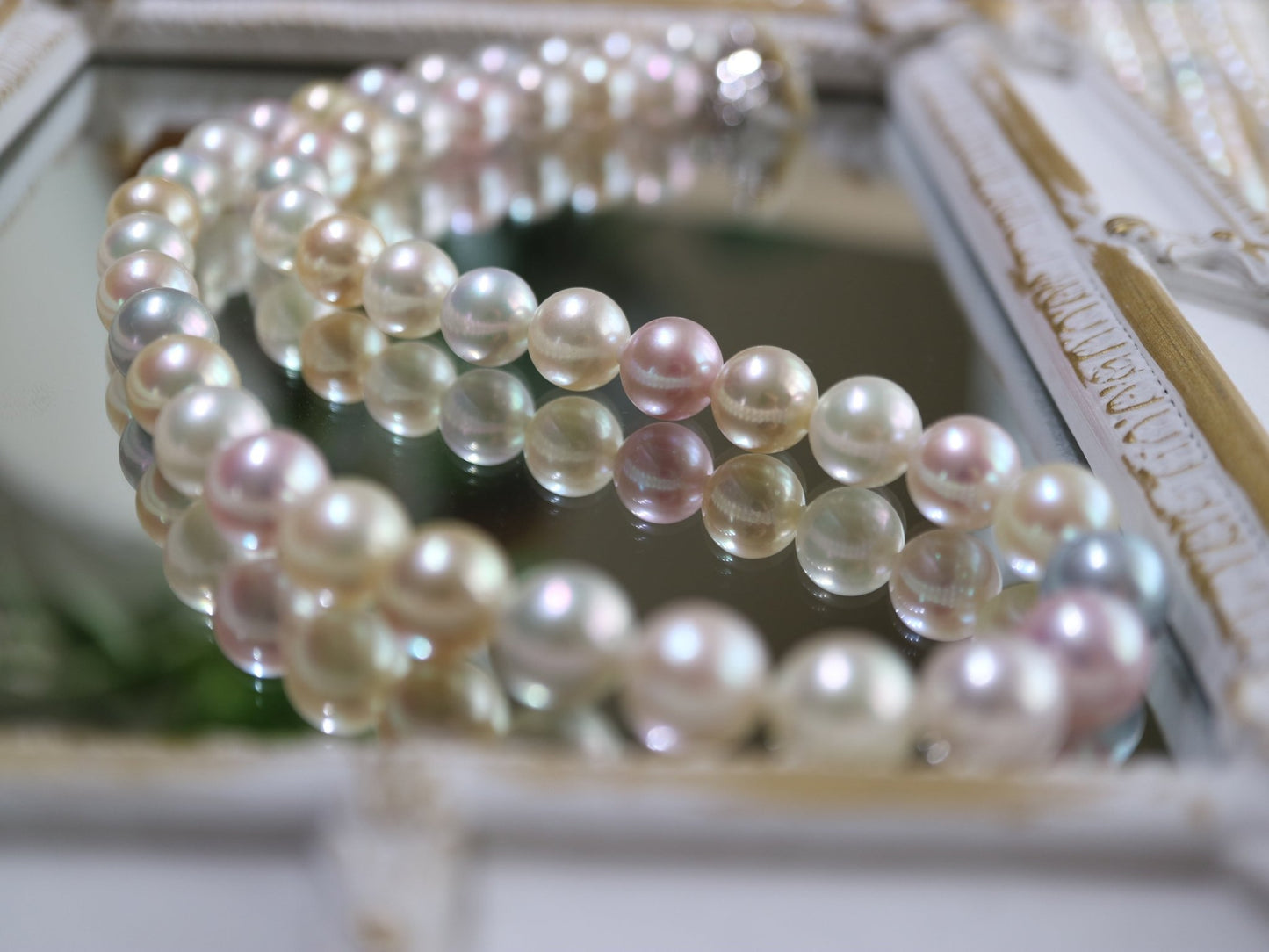 Ultra Rare 9.5 - 10mm Rainbow Color Akoya Pearl Strand Necklace - KOKO PEARL JEWELRY - 9