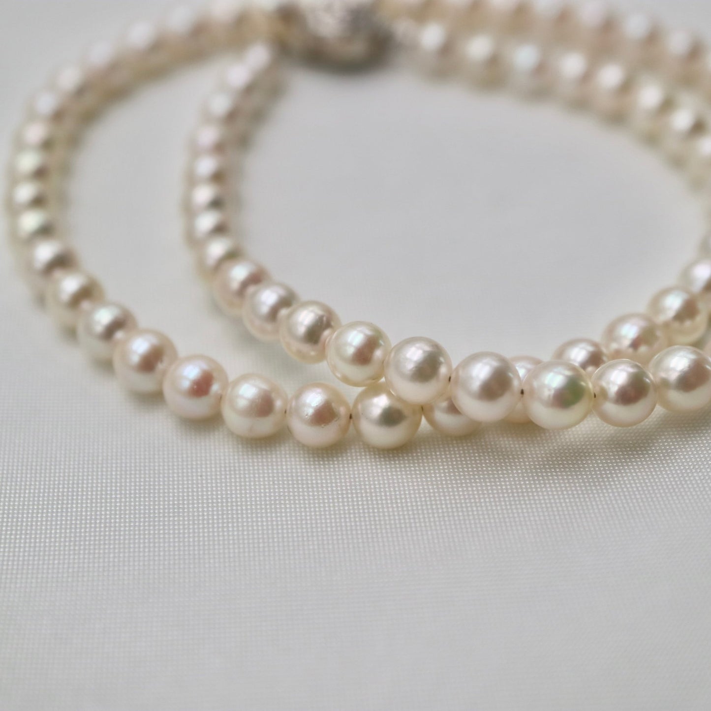 Only One Available | 37cm 4.5mm Creamy White Akoya Pearl Strand Necklace - KOKO PEARL JEWELRY - 6