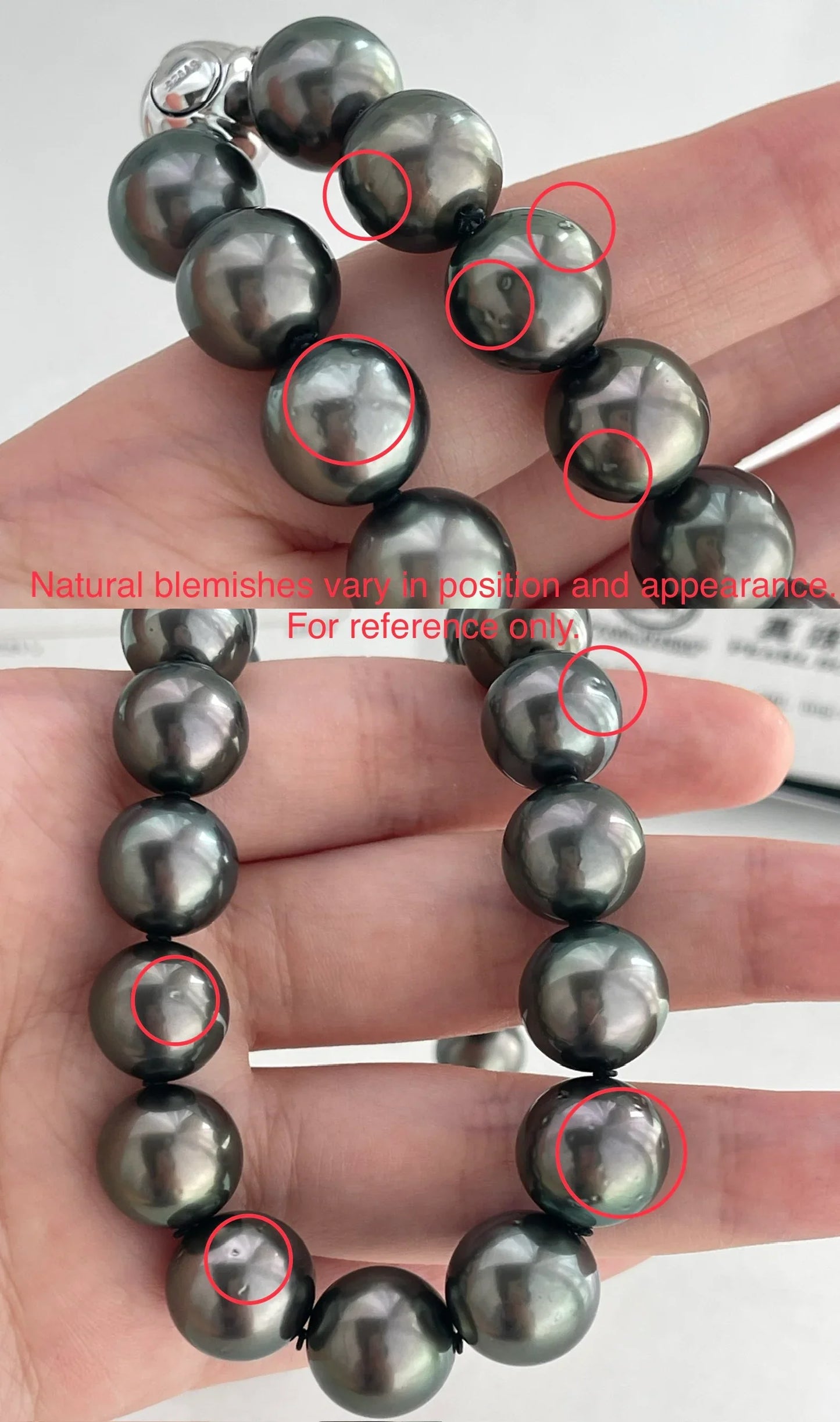 Top Class Chuỗi Vòng Cổ Ngọc Trai Tahiti 11-13.3mm với Giấy Chứng Nhận Công Bằng Aurora Peacock bởi PSL