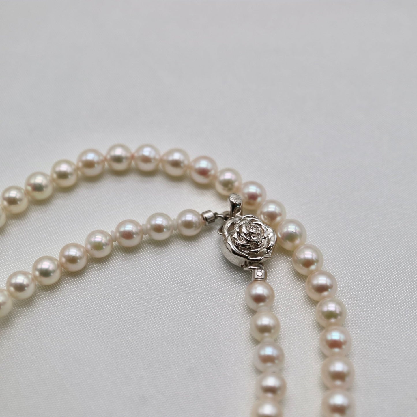 Only One Available | 37cm 4.5mm Creamy White Akoya Pearl Strand Necklace - KOKO PEARL JEWELRY - 7