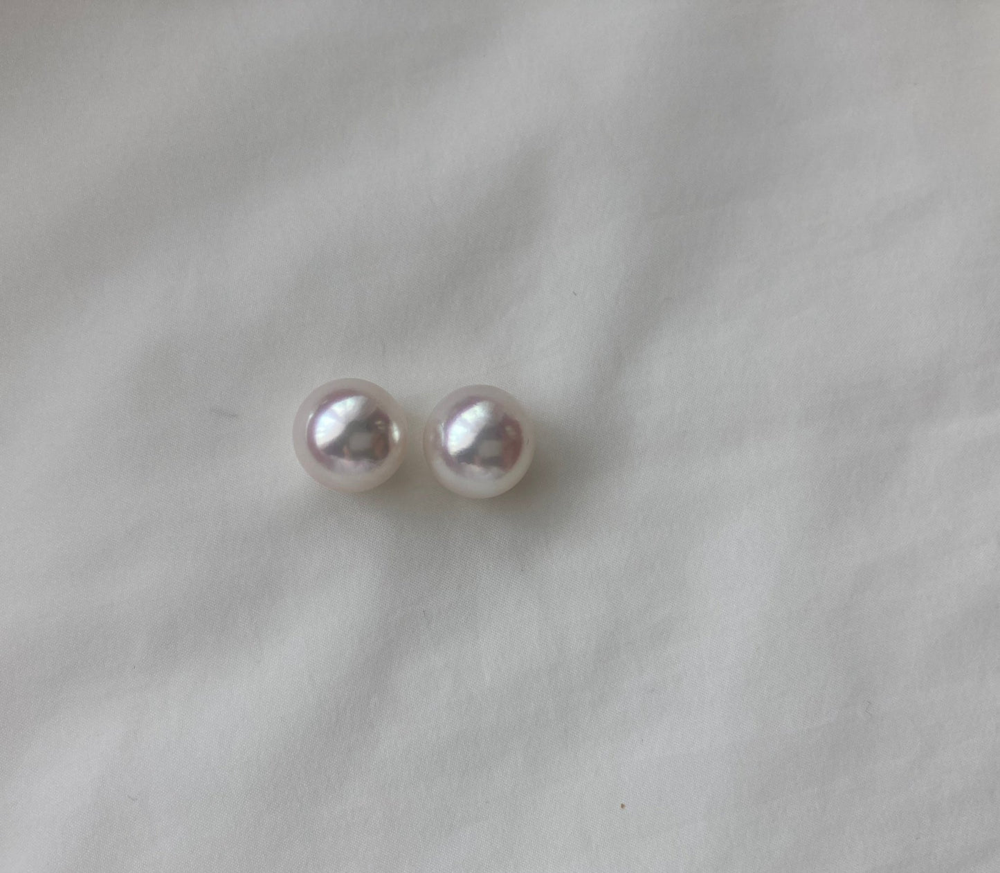 Clip Earrings Available | Rare Large 9mm Akoya Pearl Stud Earrings - KOKOPEARLJEWELRY - 5
