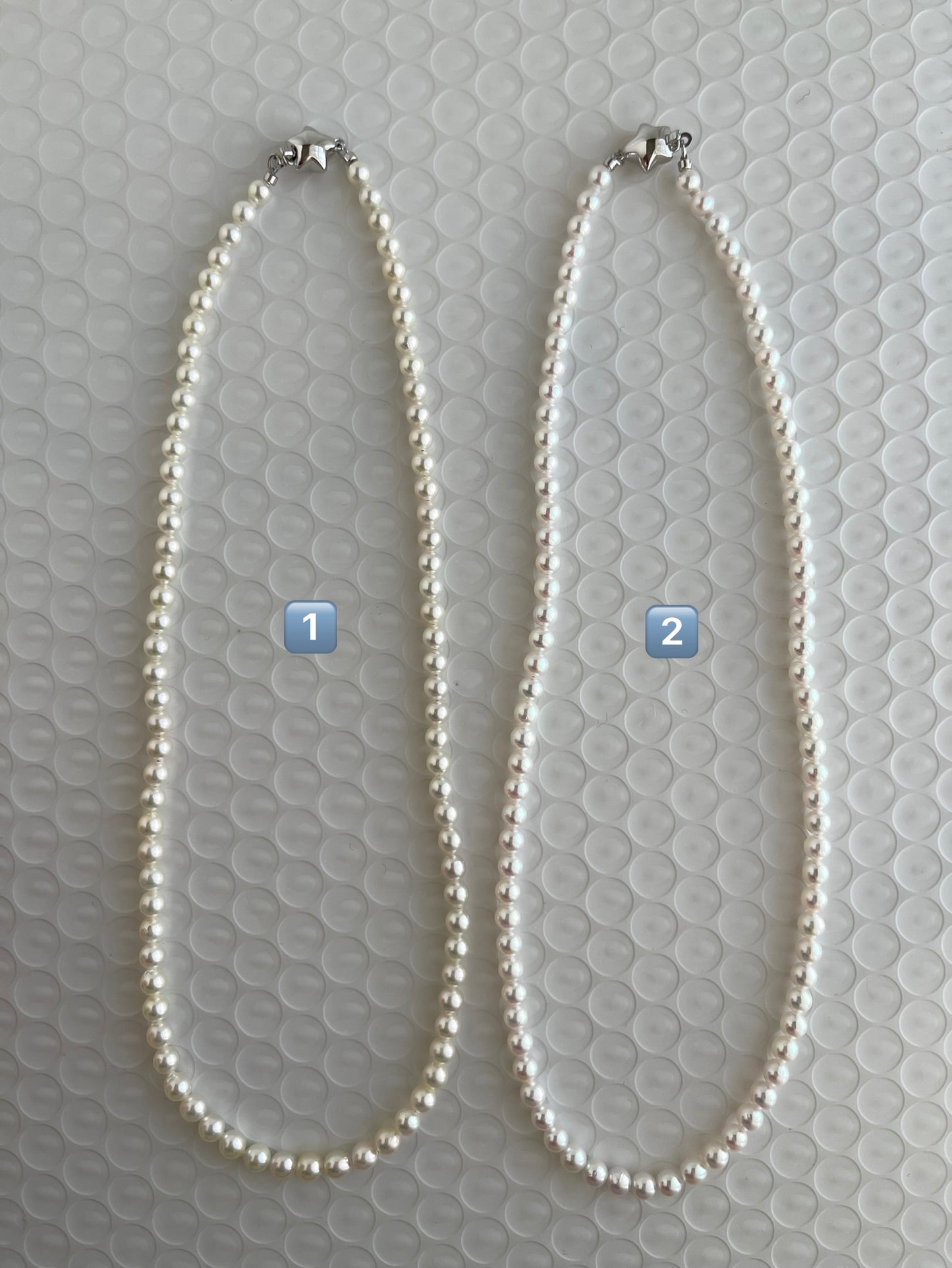 Limited Stock | Mirror Like Luster 4.5mm Semi Round Akoya Pearl Strand Necklace