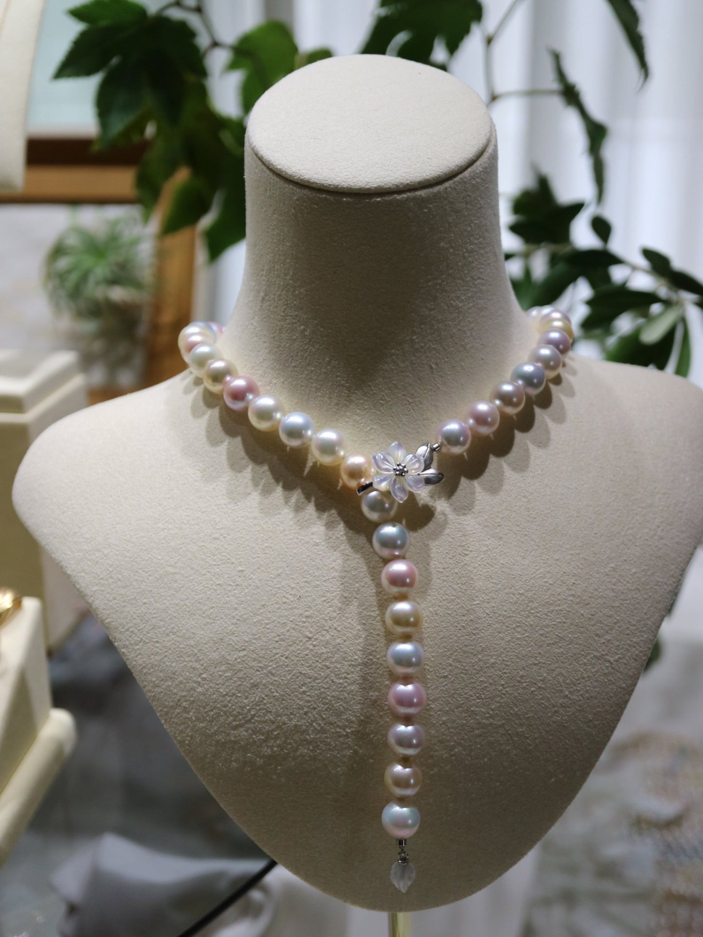 Ultra Rare 9.5 - 10mm Rainbow Color Akoya Pearl Strand Necklace - KOKO PEARL JEWELRY - 5