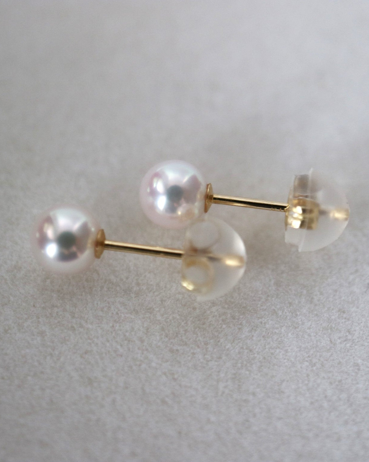 4mm Akoya Pearl Stud Earrings 18K Yellow Gold - KOKOPEARLJEWELRY - 5