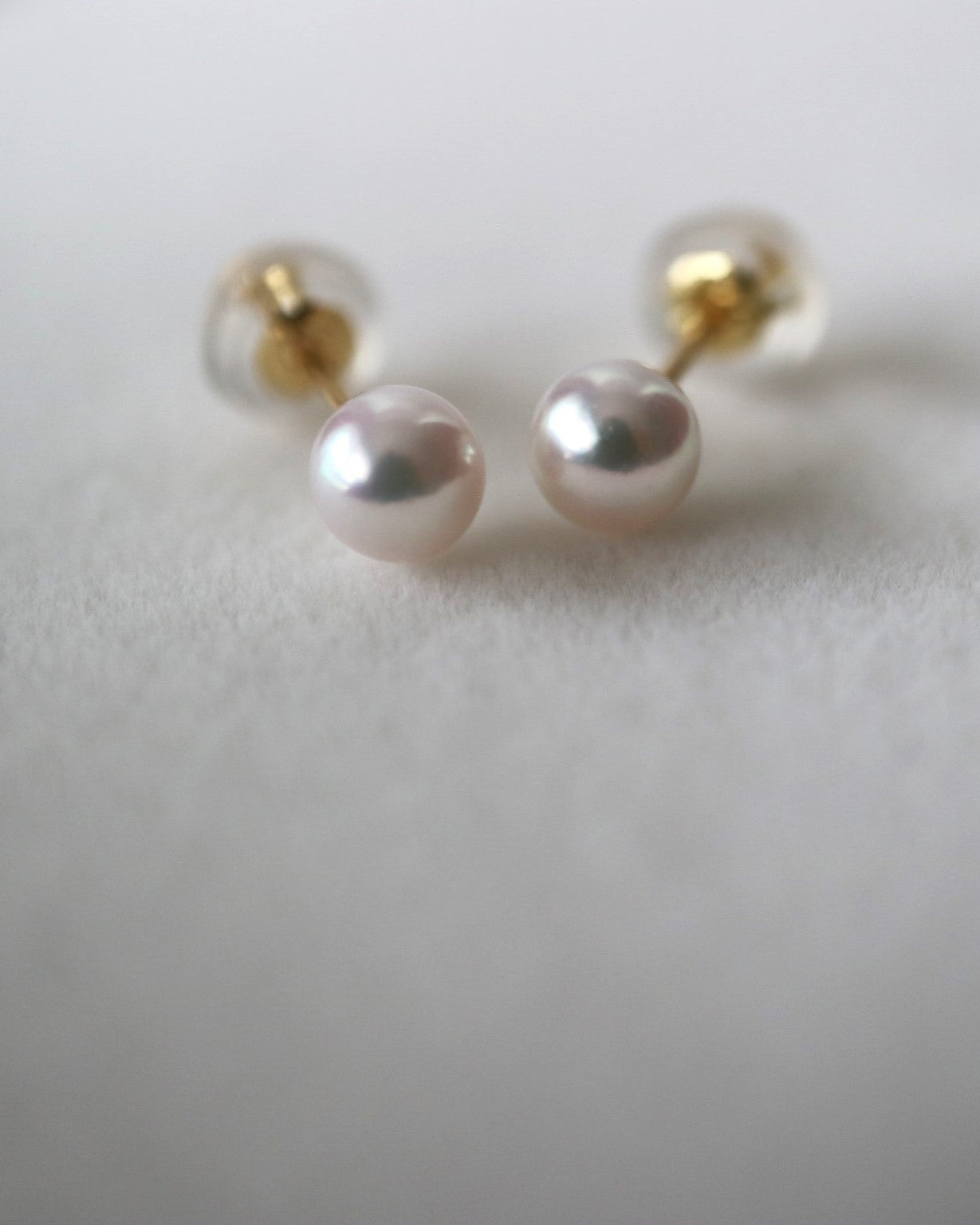 4mm Akoya Pearl Stud Earrings 18K Yellow Gold - KOKOPEARLJEWELRY - 6