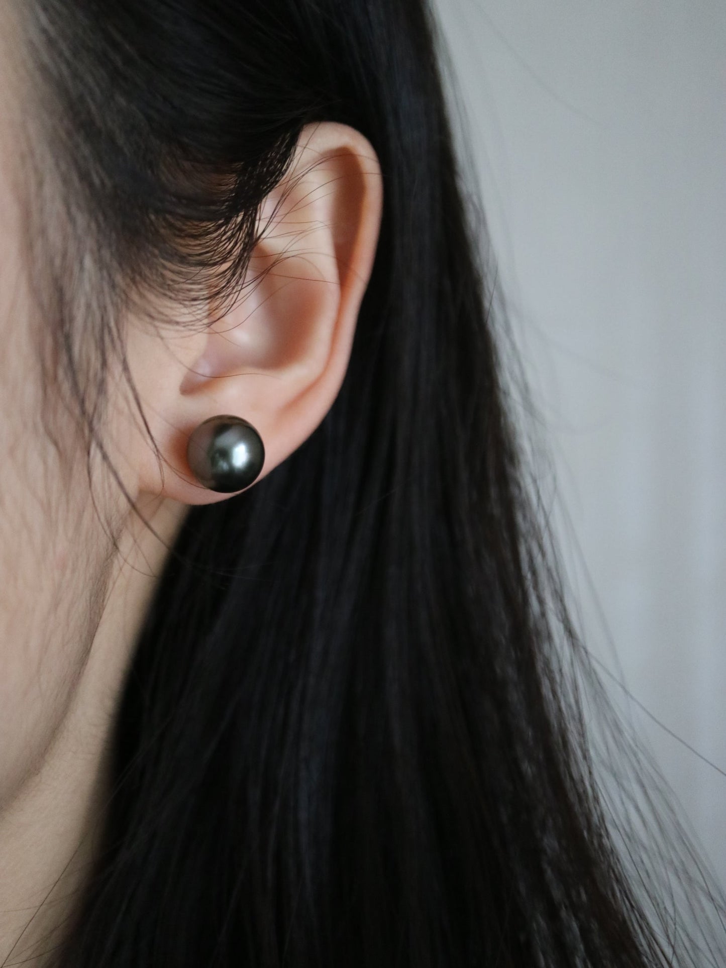 Clip Earrings Available丨10mm Tahitian Pearl Earrings 18K Yellow Gold/ 925 Silver - KOKOPEARLJEWELRY - 1
