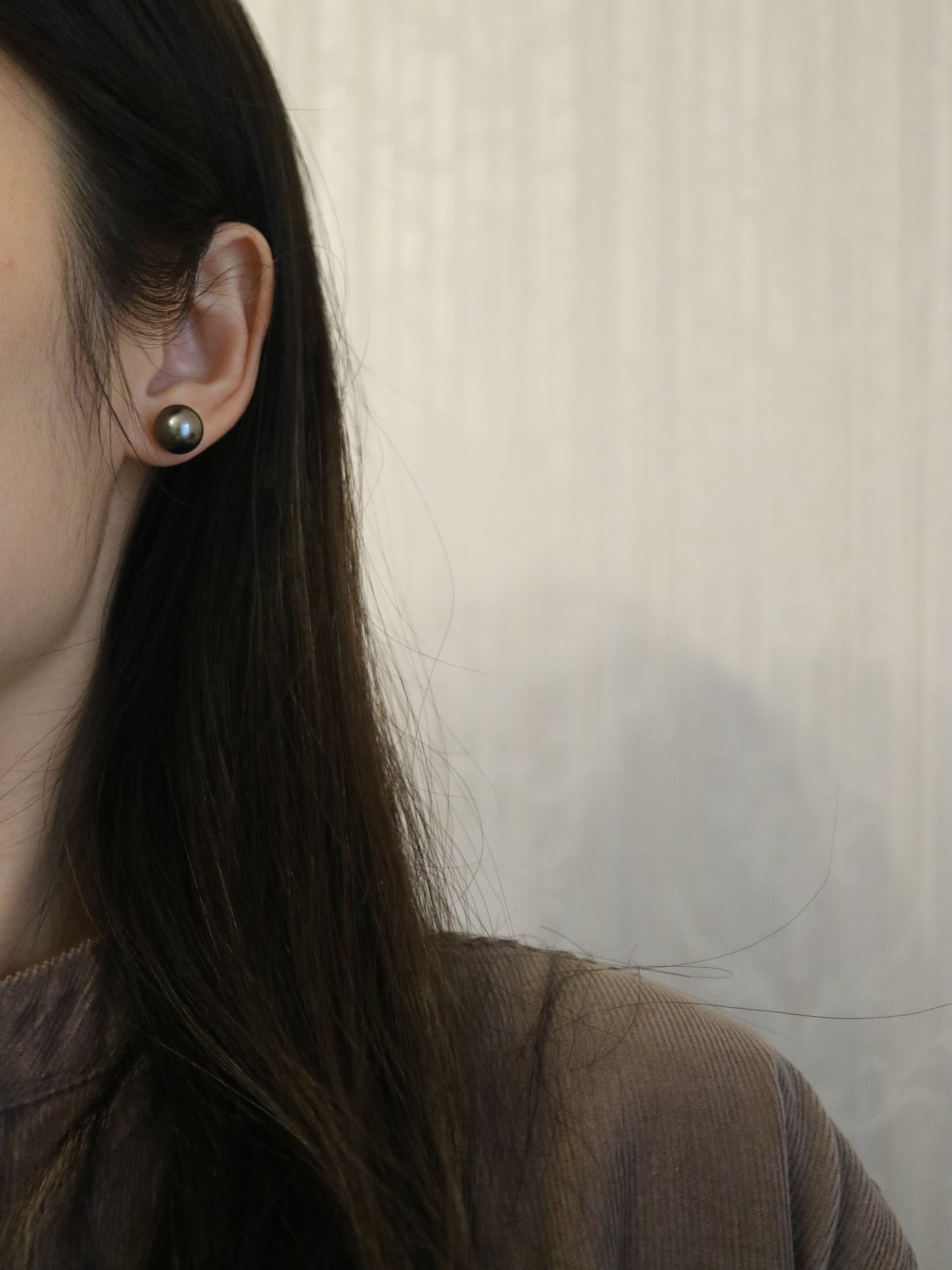 Clip Earrings Available丨10mm Tahitian Pearl Earrings 18K Yellow Gold/ 925 Silver - KOKOPEARLJEWELRY - 3