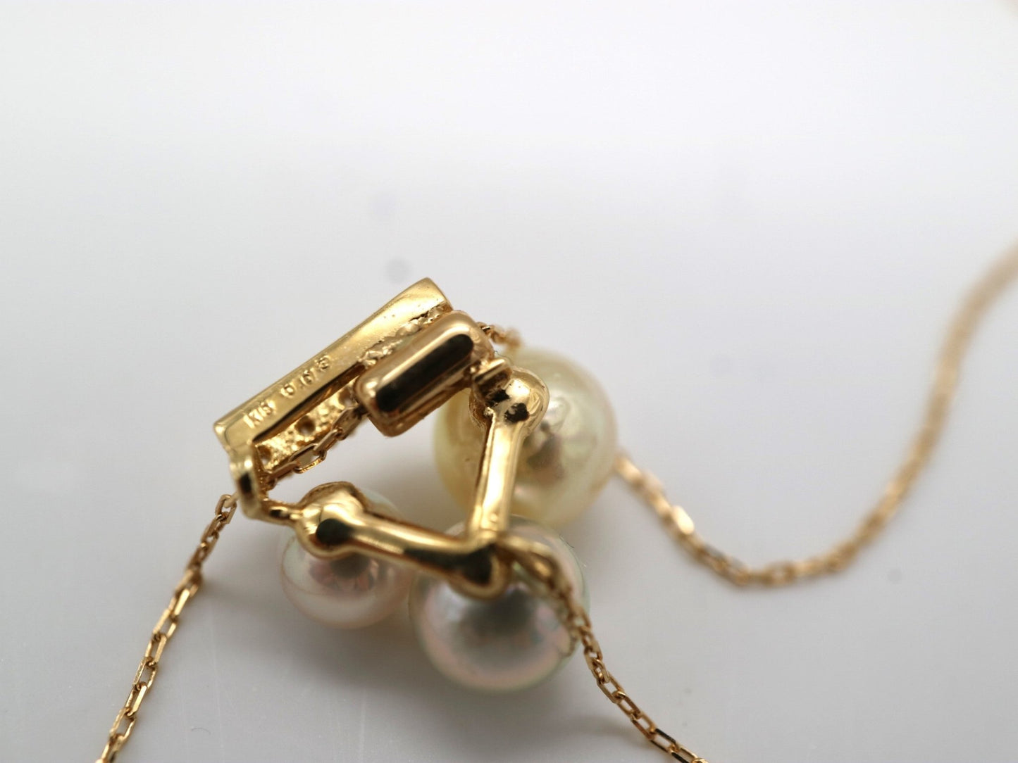 Mixed Color 4 - 5.5mm Akoya Pearl Diamond Pendant Adjustable Y Shaped Necklace 18K Yellow Gold - KOKOPEARLJEWELRY - 10