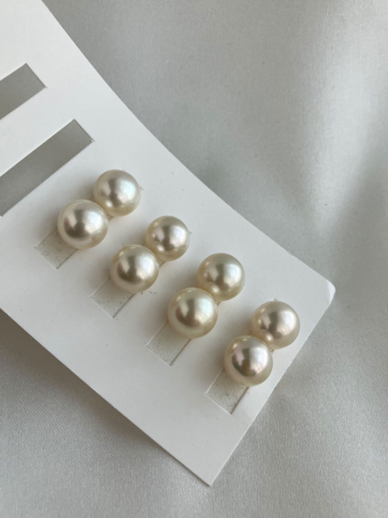Clip Earrings Available丨 Semi Round 11mm Natural Champagne Tone South Sea Pearl Stud Earrings - KOKOPEARLJEWELRY - 5