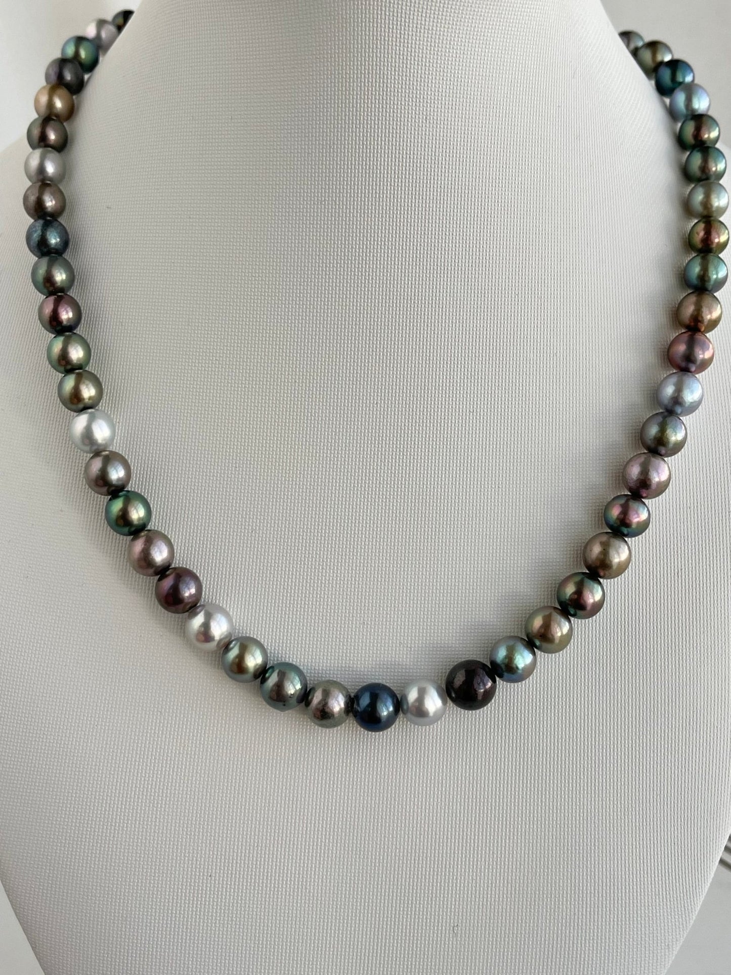 Dyed Mixed Color 7 - 8mm Japanese Akoya Pearl Strand Necklace - KOKOPEARLJEWELRY - 7