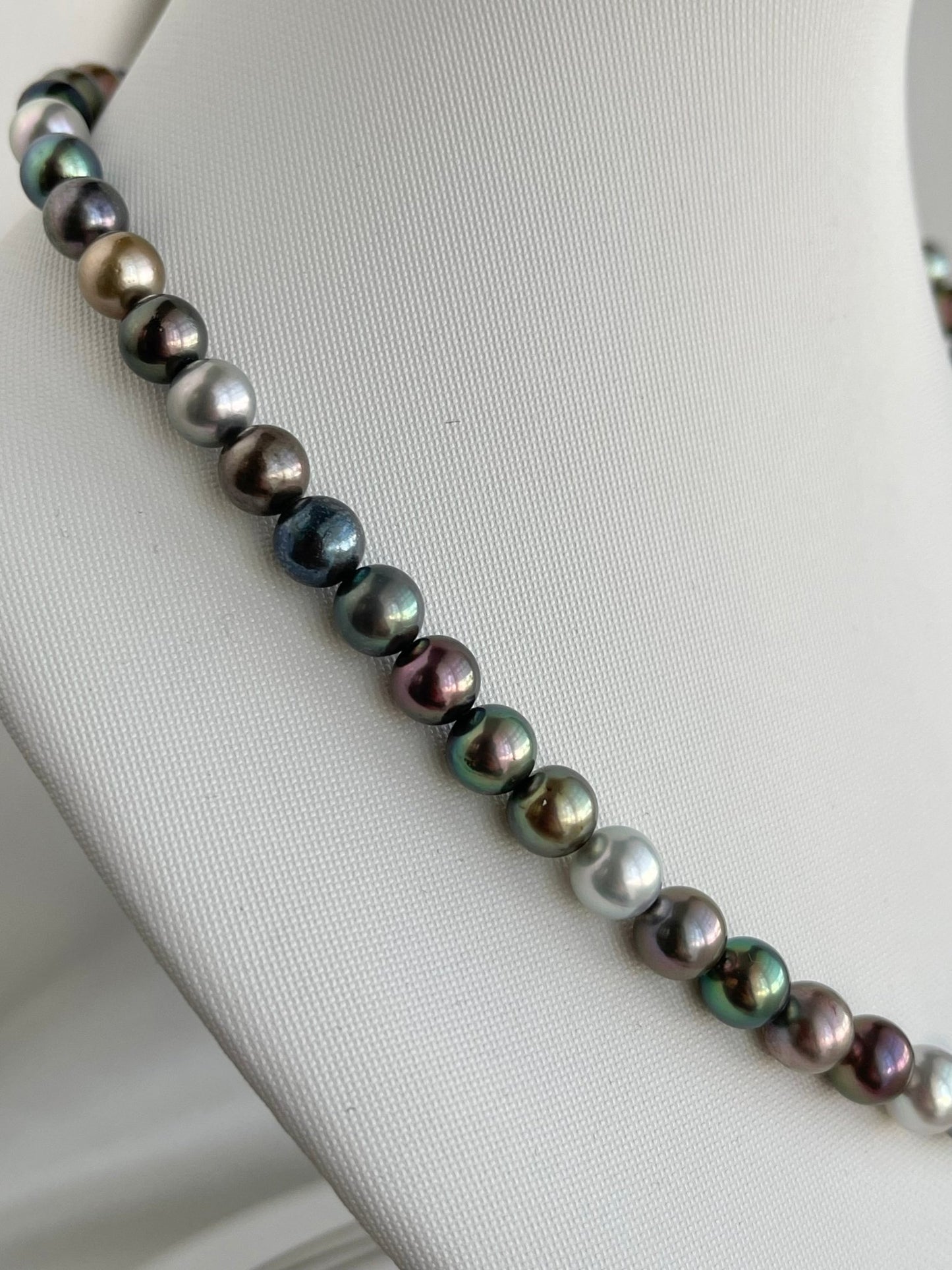 Dyed Mixed Color 7 - 8mm Japanese Akoya Pearl Strand Necklace - KOKOPEARLJEWELRY - 10