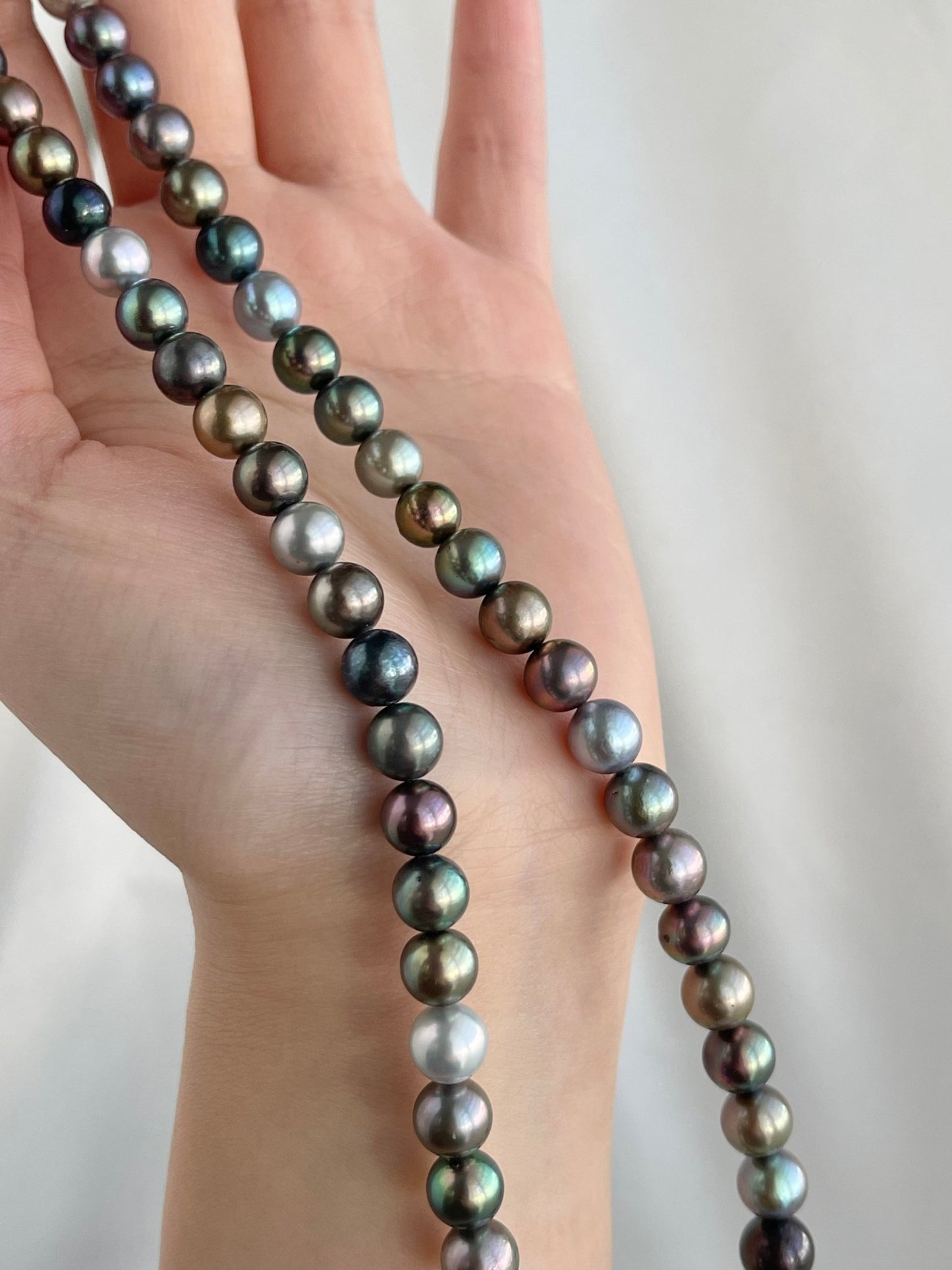 Dyed Mixed Color 7 - 8mm Japanese Akoya Pearl Strand Necklace - KOKOPEARLJEWELRY - 12