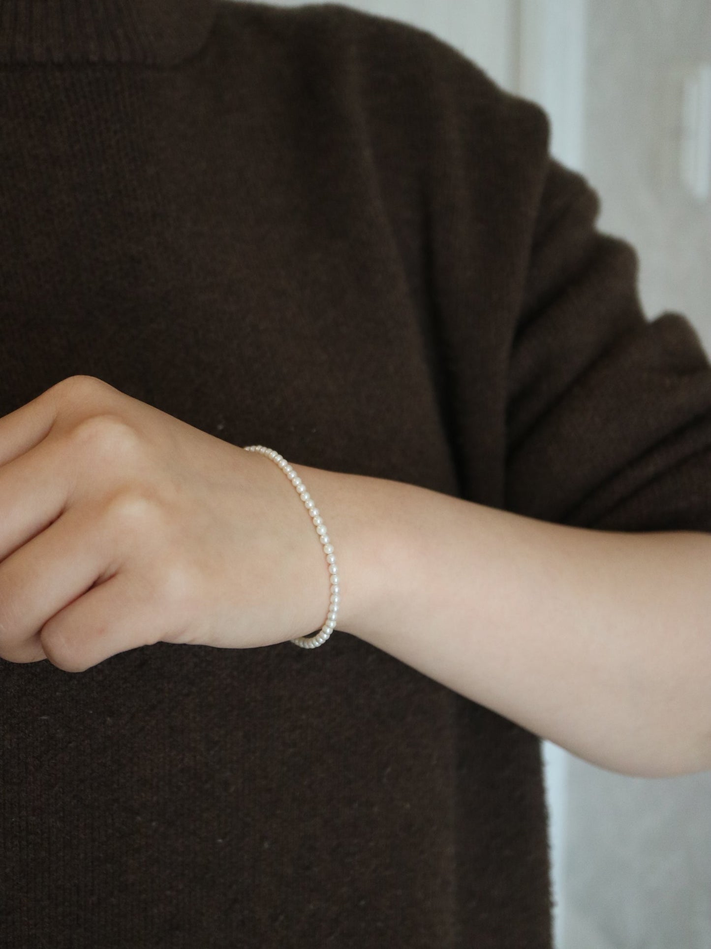 Rare 2.5mm Akoya Pearl Beaded Bracelet in 18K Yellow Gold - KOKOPEARLJEWELRY - 2
