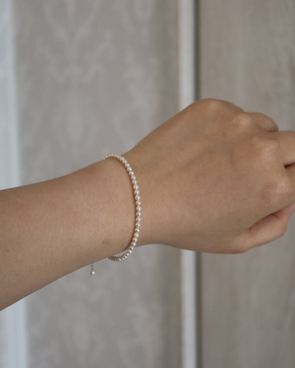 Rare 2.5mm Akoya Pearl Beaded Bracelet in 18K Yellow Gold - KOKOPEARLJEWELRY - 5