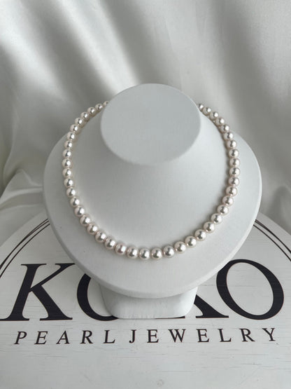 Only One in Stock | High Luster 7.5 - 8.5mm Akoya Pearl Strand Necklace - KOKOPEARLJEWELRY - 5
