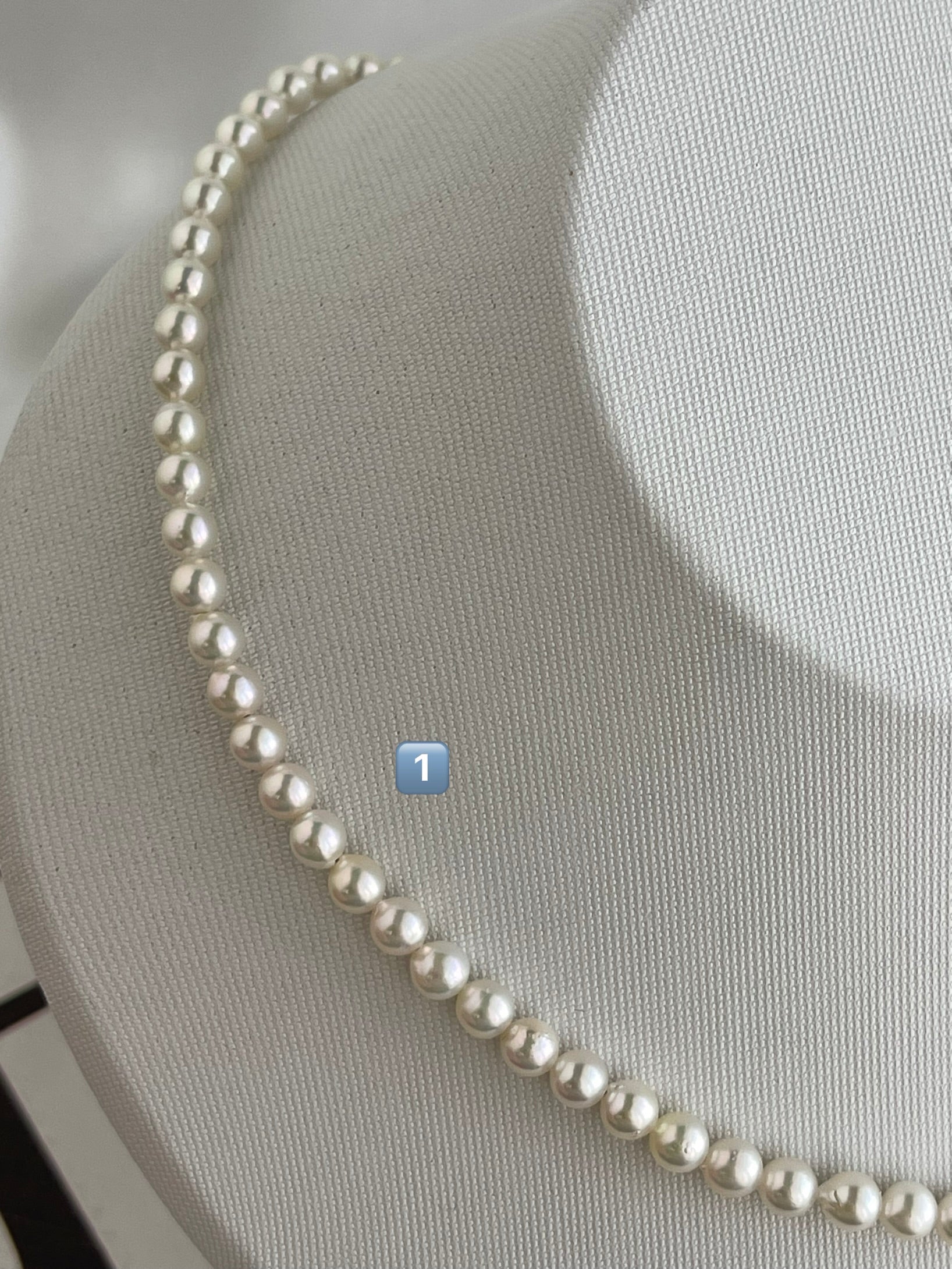 Limited Stock | Mirror Like Luster 4.5mm Semi Round Akoya Pearl Strand Necklace - KOKOPEARLJEWELRY - 7