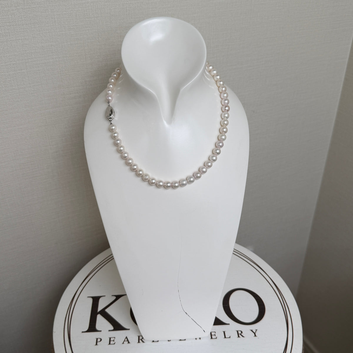 White Tone 7.5-8.0mm アコヤ真珠ネックレス