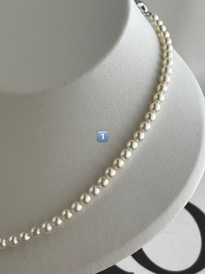 Limited Stock | Mirror Like Luster 4.5mm Semi Round Akoya Pearl Strand Necklace