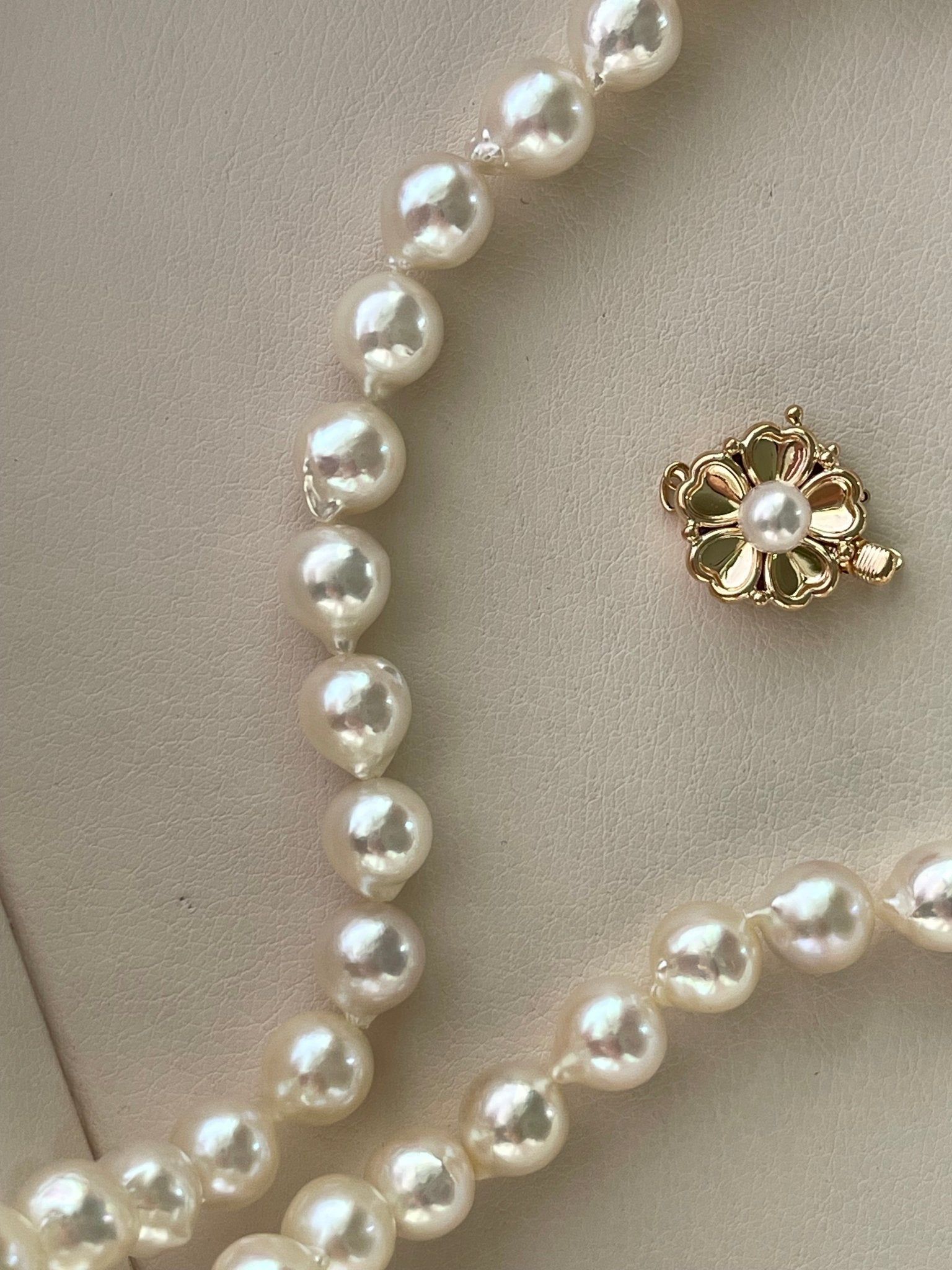 Custom Item | 8mm Natural Baroque Shaped Akoya Pearl Strand Necklace - KOKOPEARLJEWELRY - 2