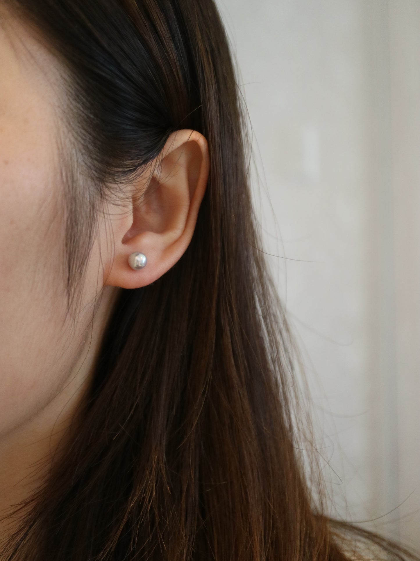 5mm 5.5mm 天然シルバー ブルー アコヤ ペア スタッド ピアス プラチナ pt900