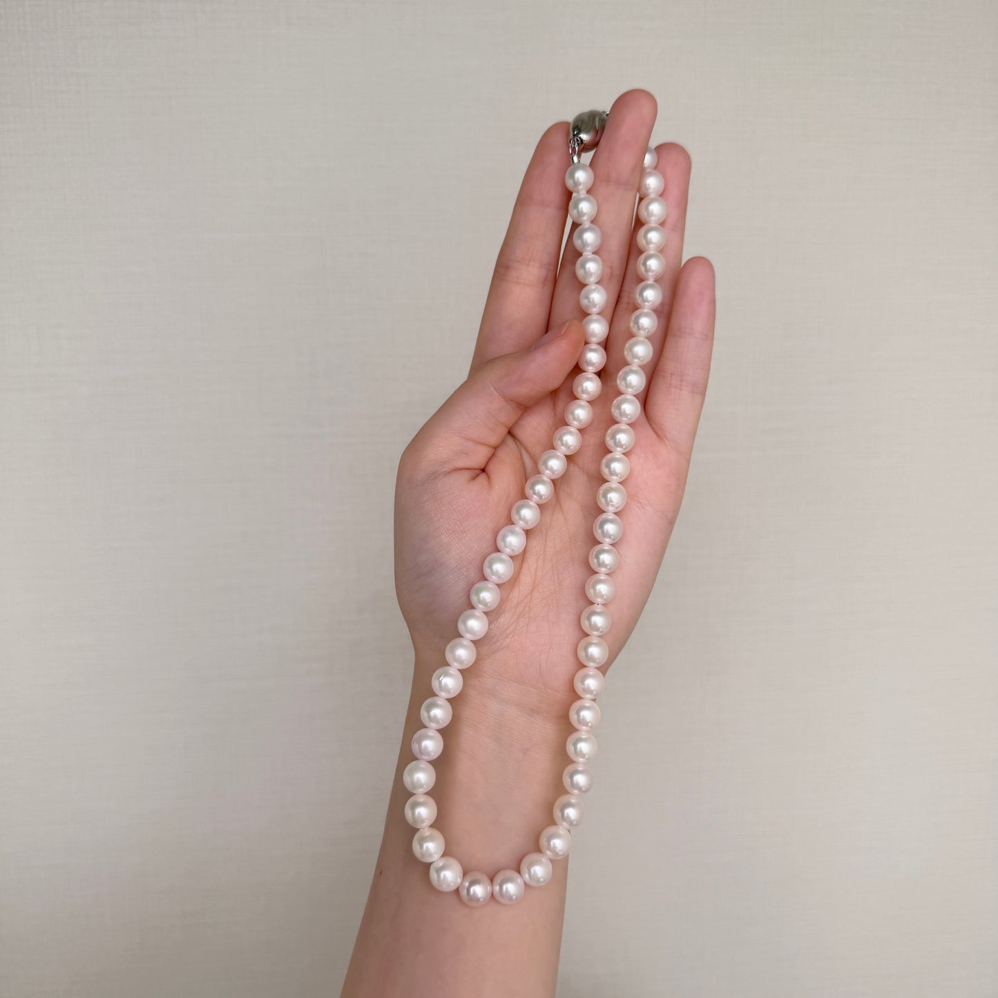 White Tone 7.5-8.0mm アコヤ真珠ネックレス