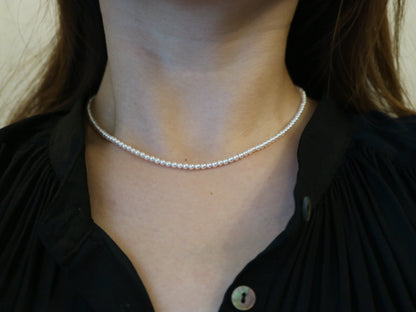 Rare 2.5–3mm Akoya Pearl Strand Necklace with Detachable 8mm Pendant