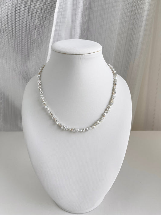 4mm Akoya Keshi Pearl Strand Necklace K18YG - KOKO PEARL JEWELRY - 1