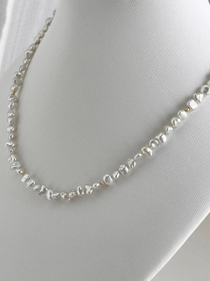 4mm Akoya Keshi Pearl Strand Necklace K18YG - KOKO PEARL JEWELRY - 3