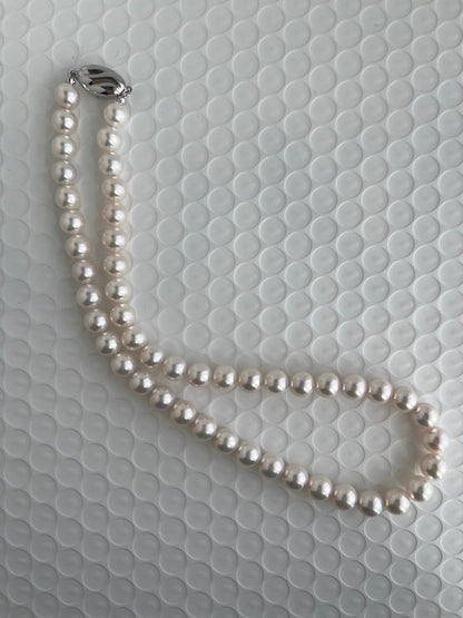 Only One in Stock | High Luster 7.5 - 8.5mm Akoya Pearl Strand Necklace - KOKOPEARLJEWELRY - 11