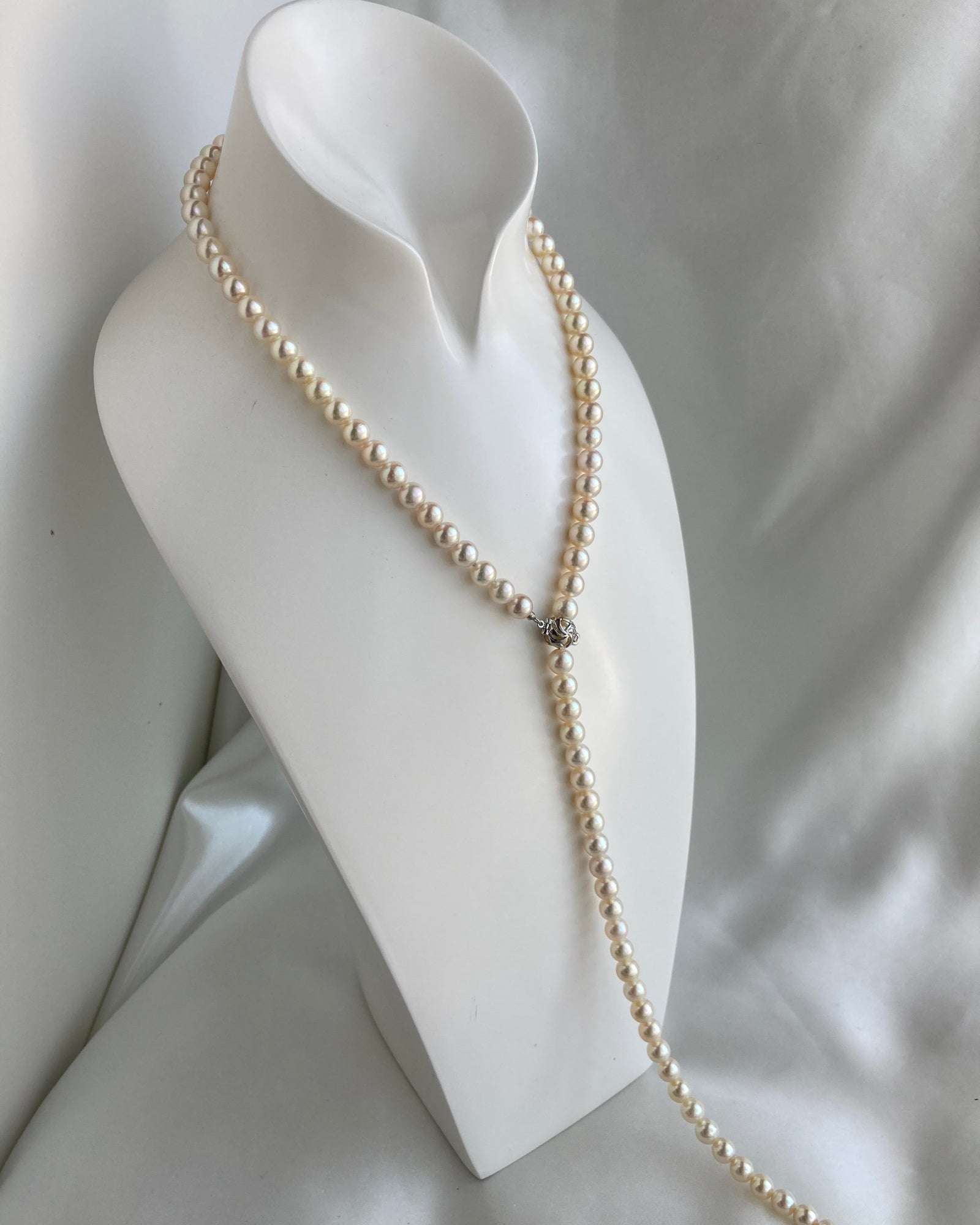 alt
80cmのクリームゴールドのアコヤパールロングネックレス - KOKOPEARLJEWELRY - 1