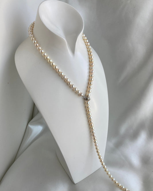 alt
80cmのクリームゴールドのアコヤパールロングネックレス - KOKOPEARLJEWELRY - 1