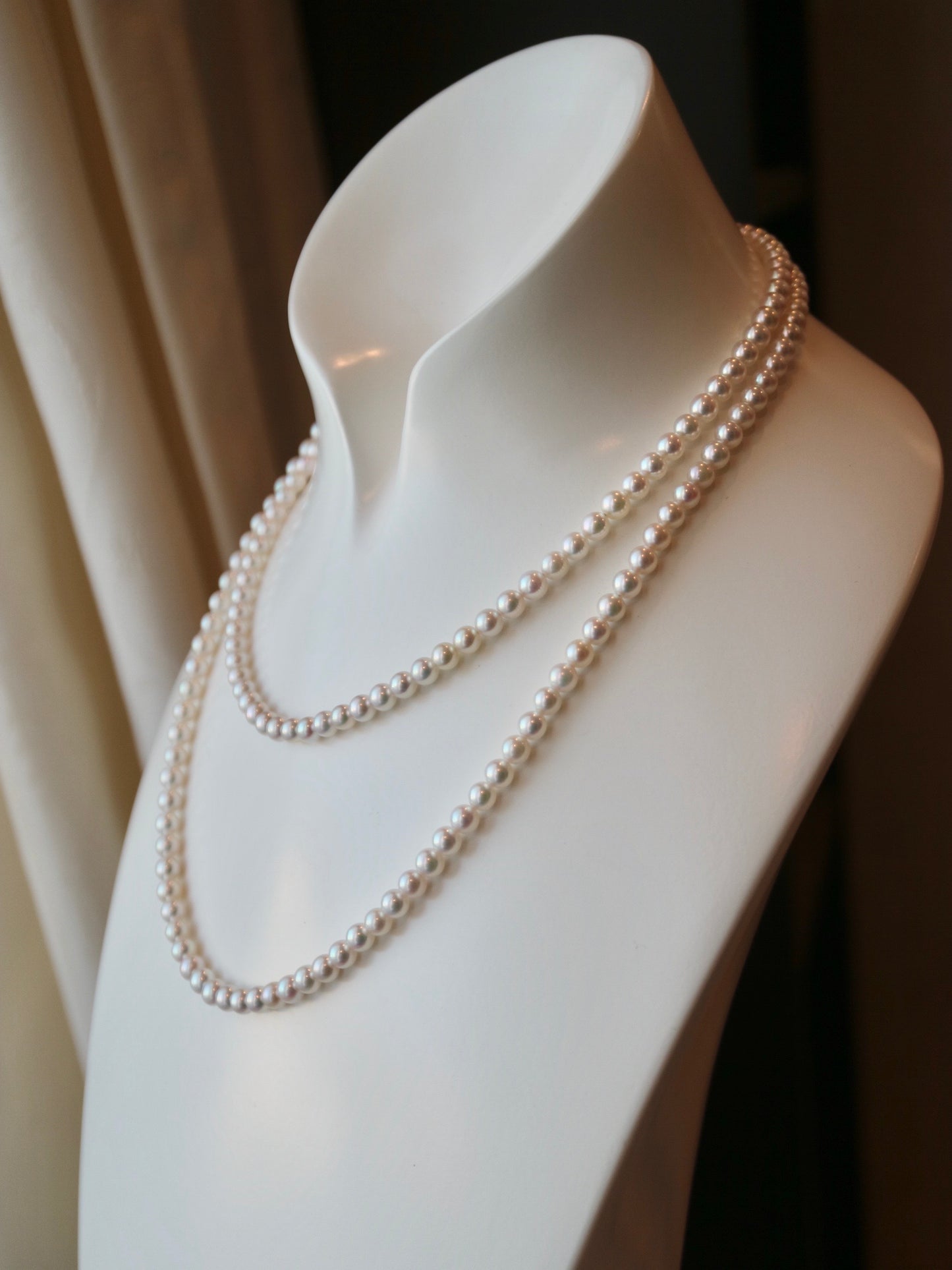 80cm 4.5mm アコヤ真珠ネックレス