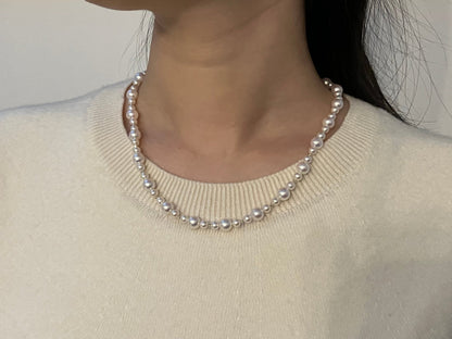 4+6.5mm Akoya Pearl 18K Yellow Gold Beads Strand Necklace - KOKOPEARLJEWELRY - 5