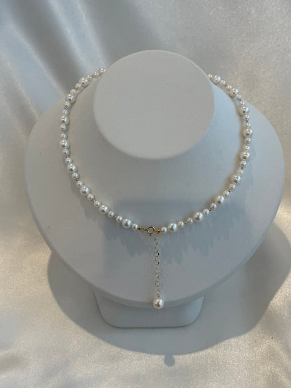 4+6.5mm Akoya Pearl 18K Yellow Gold Beads Strand Necklace - KOKOPEARLJEWELRY - 7